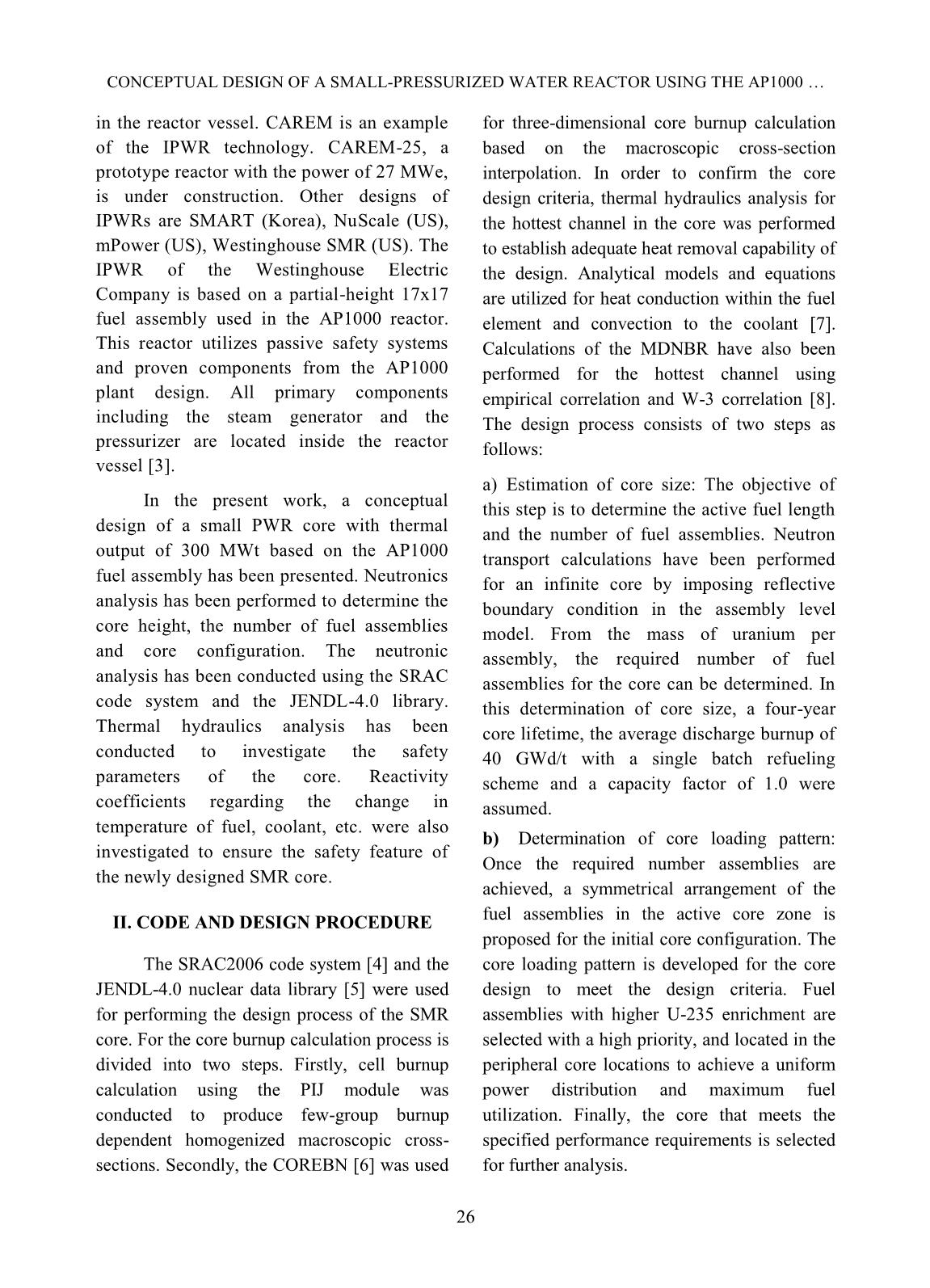 Conceptual design of a small-pressurized water reactor using the AP1000 fuel assembly design trang 2