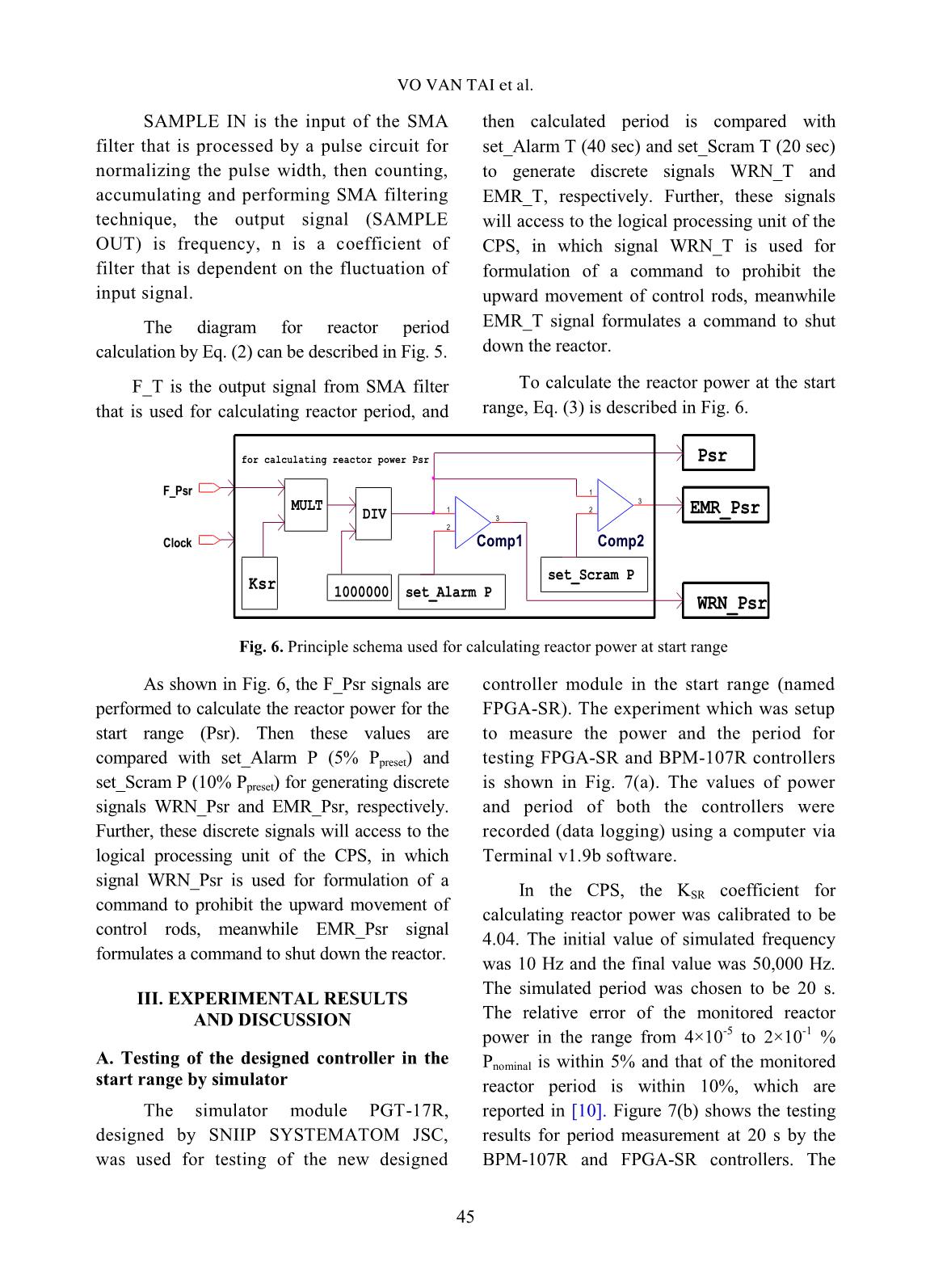 Design of a FPGA-based controller for power and period measurement in the start range of Dalat Nuclear Research Reactor trang 5