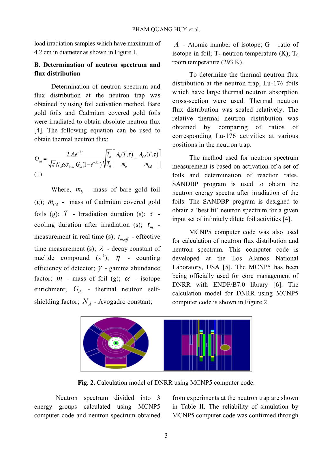Design of an irradiation rig using screen method for silicon transmutation doping at the Dalat research reactor trang 3