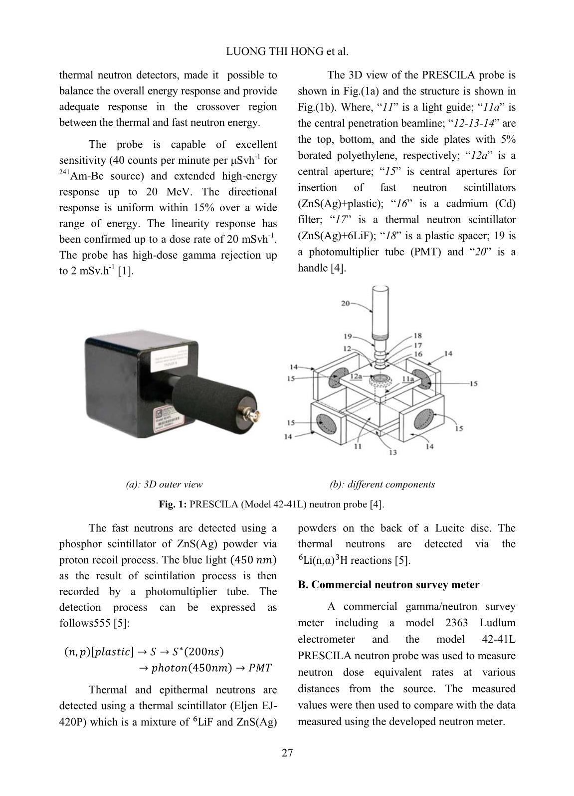 Development of neutron survey meter using prescila neutron probe trang 2