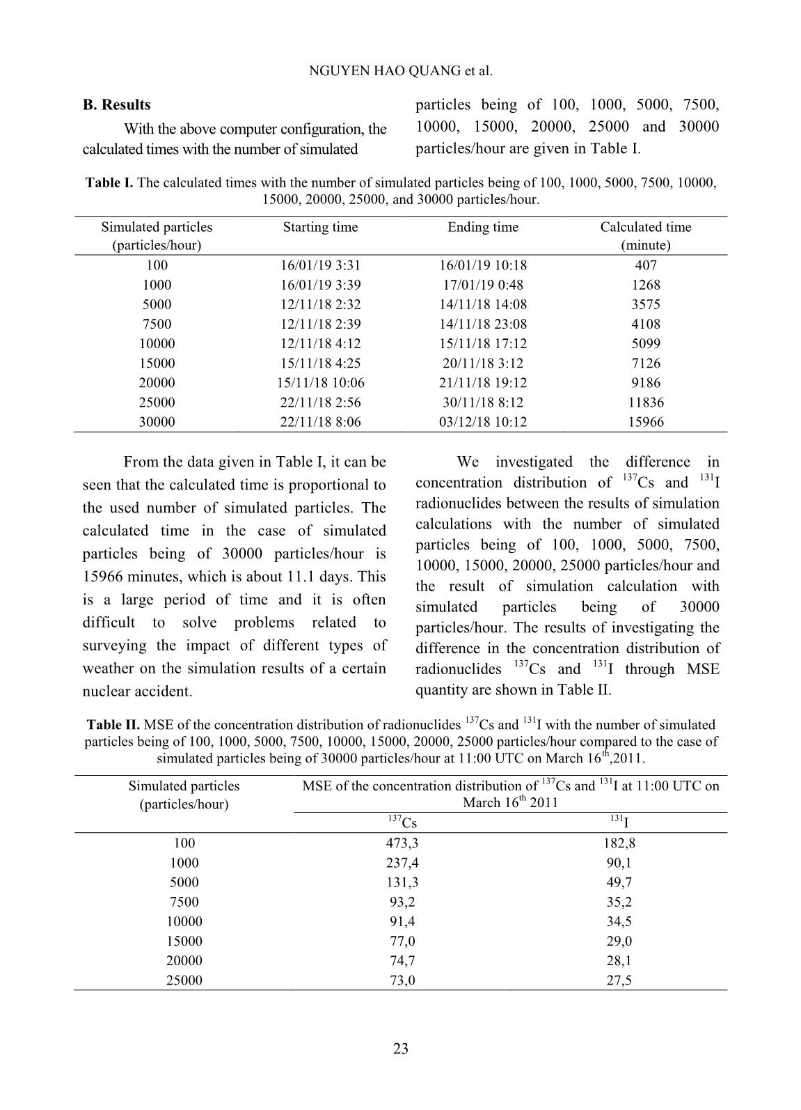 Effects of number of simulated particles on the uncertainty in simulation of dispersion of radioactive material using FLEXPART program trang 3