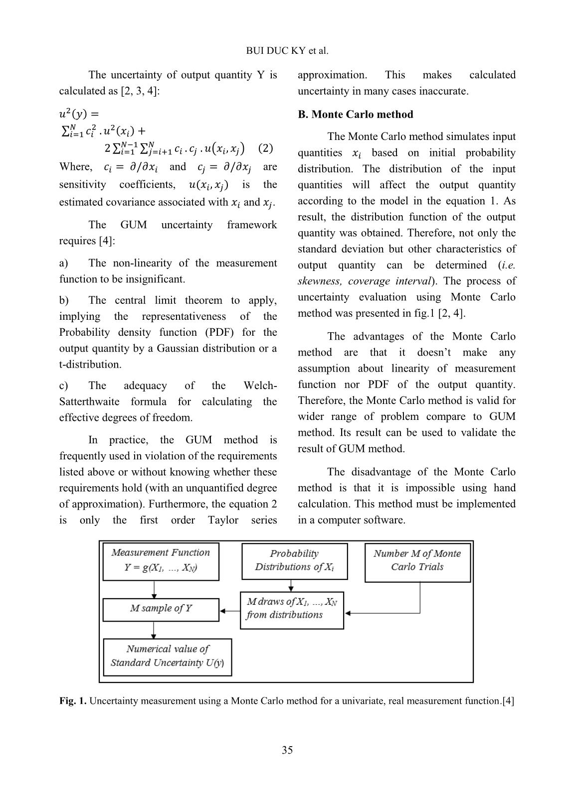 Evaluating uncertainty of some radiation measurand using Monte Carlo method trang 2