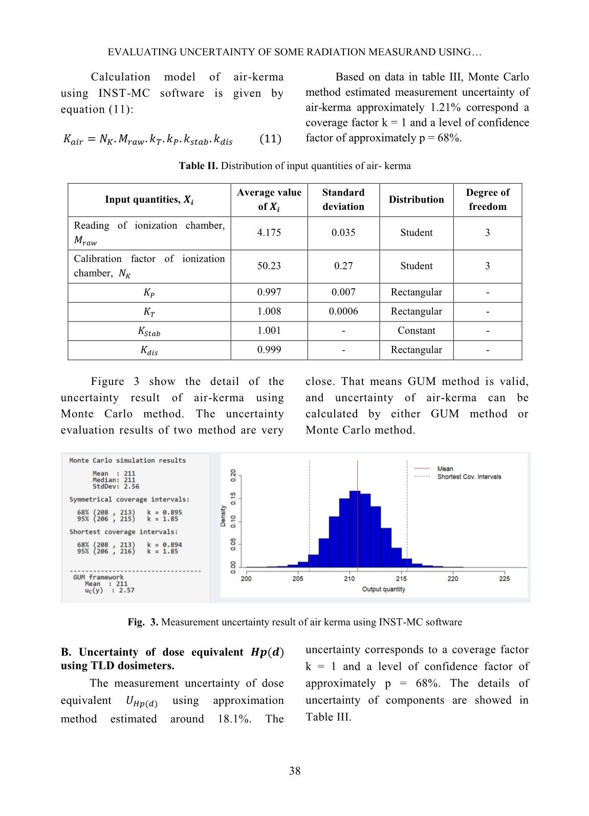 Evaluating uncertainty of some radiation measurand using Monte Carlo method trang 5