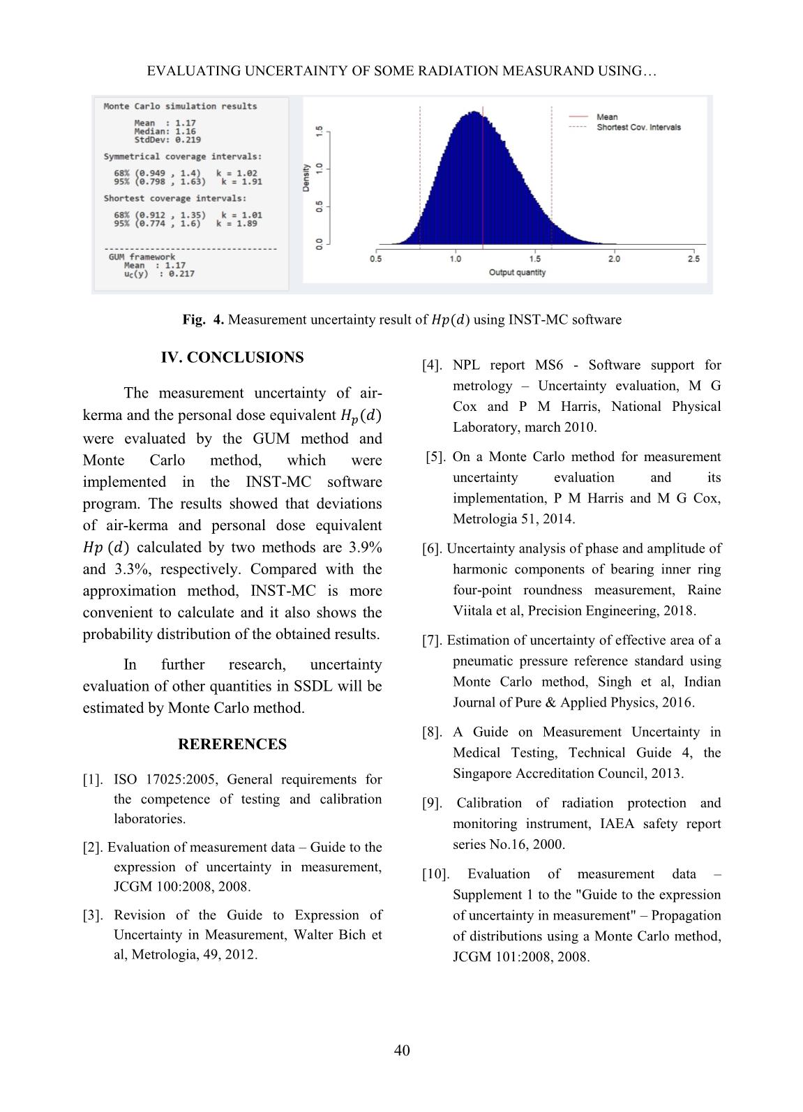 Evaluating uncertainty of some radiation measurand using Monte Carlo method trang 7