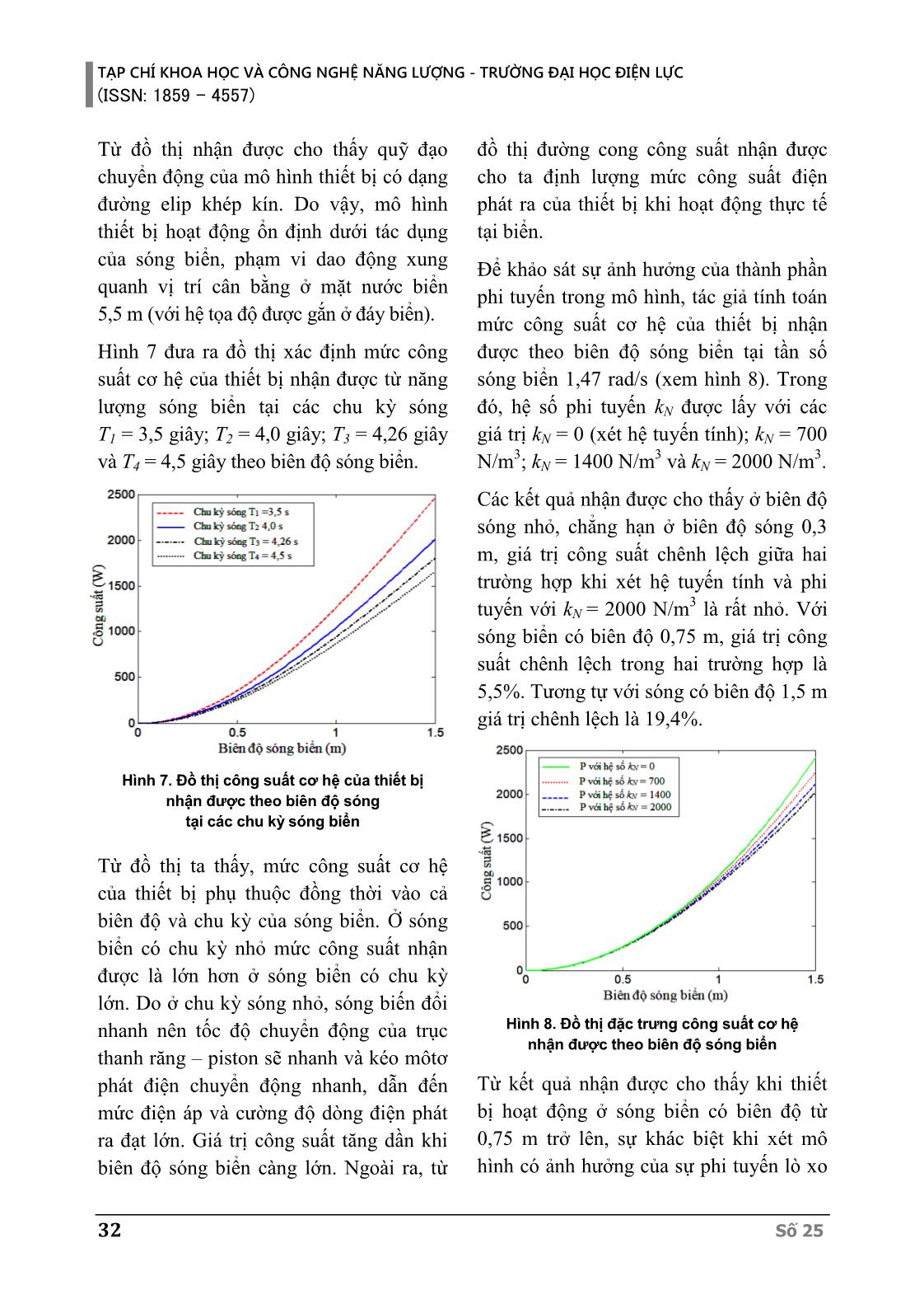 Nghiên cứu mô hình cơ học và tính toán sự ổn định của thiết bị phát điện từ năng lượng sóng biển trang 9