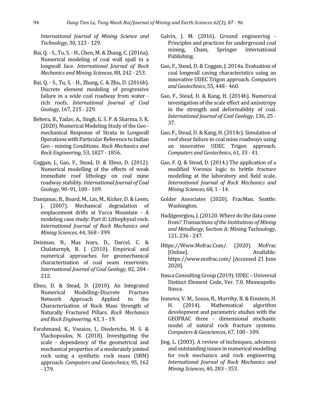 Numerical modelling techniques for studying longwall geotechnical problems under realistic geological structures trang 8