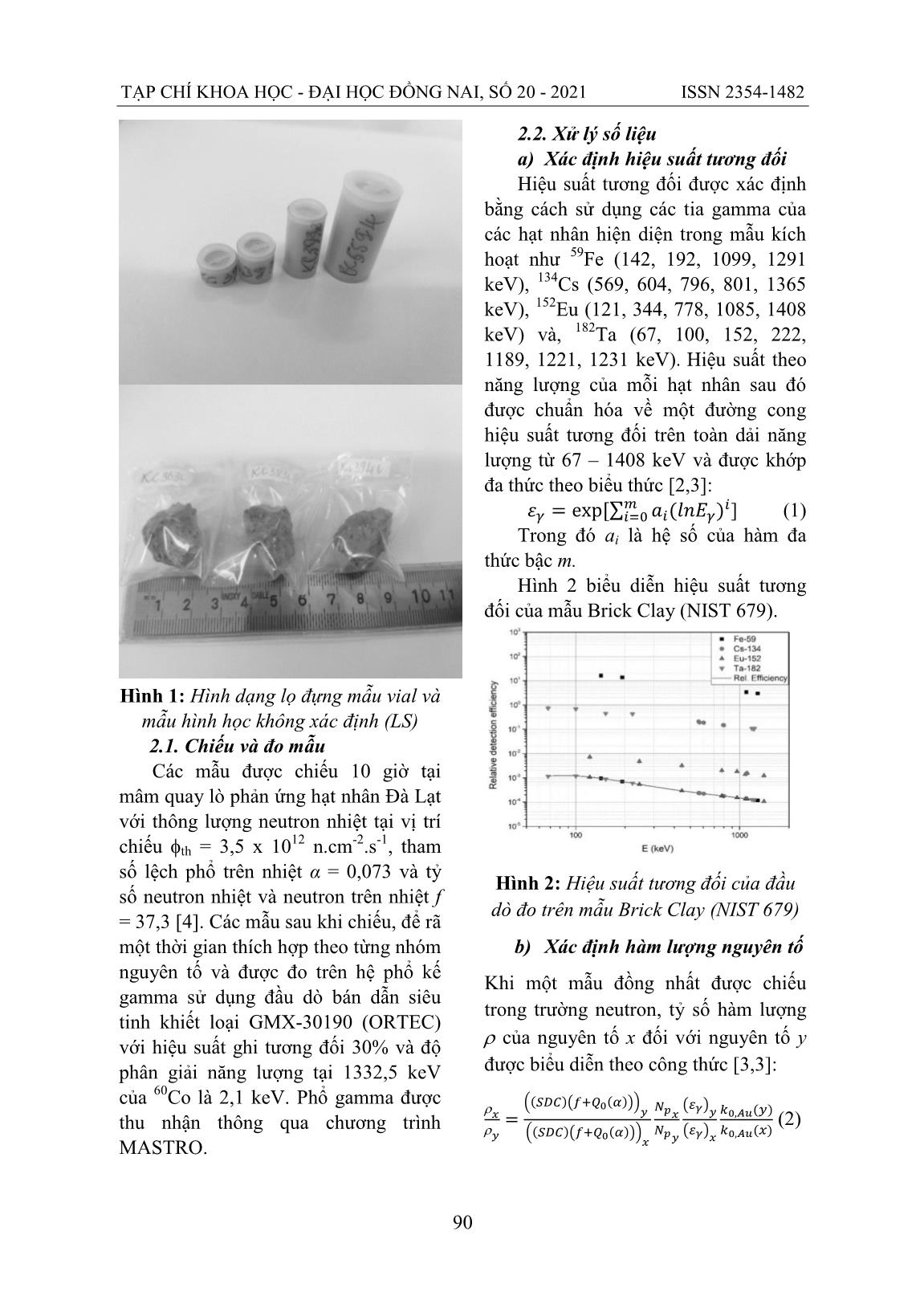 Phát triển phương pháp chuẩn nội trong phân tích kích hoạt neutron tại lò phản ứng hạt nhân Đà Lạt trang 3