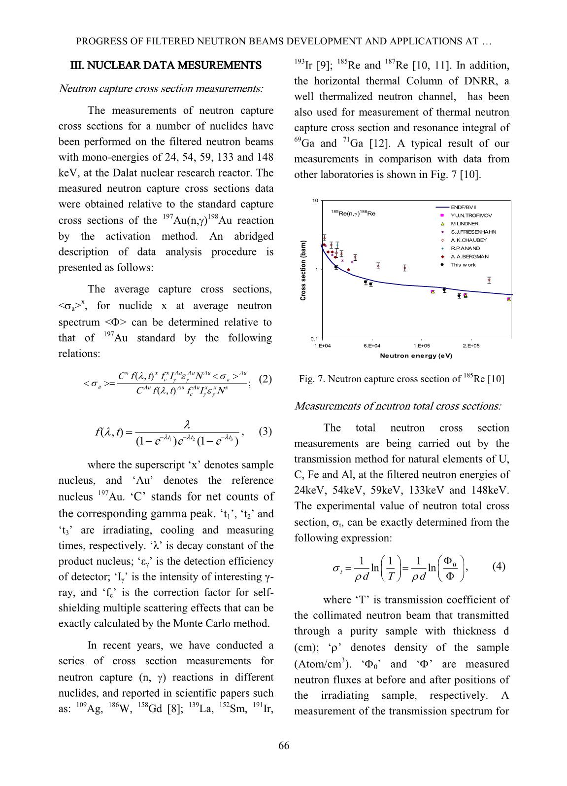 Progress of filtered neutron beams development and applications at the horizontal channels No.2 and No.4 of Dalat nuclear research reactor trang 5