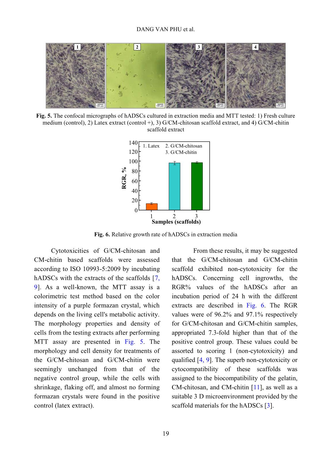 Radiation-crosslinked scaffolds from gelatin/CM-chitin and gelatin/CM-chitosan hydrogels for adipose-derived stem cell culture trang 7