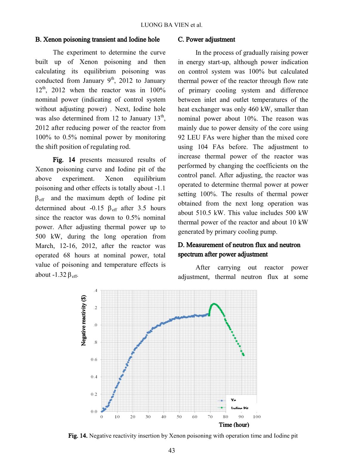 Some main results of commissioning of the Dalat research reactor with low enriched fuel trang 8