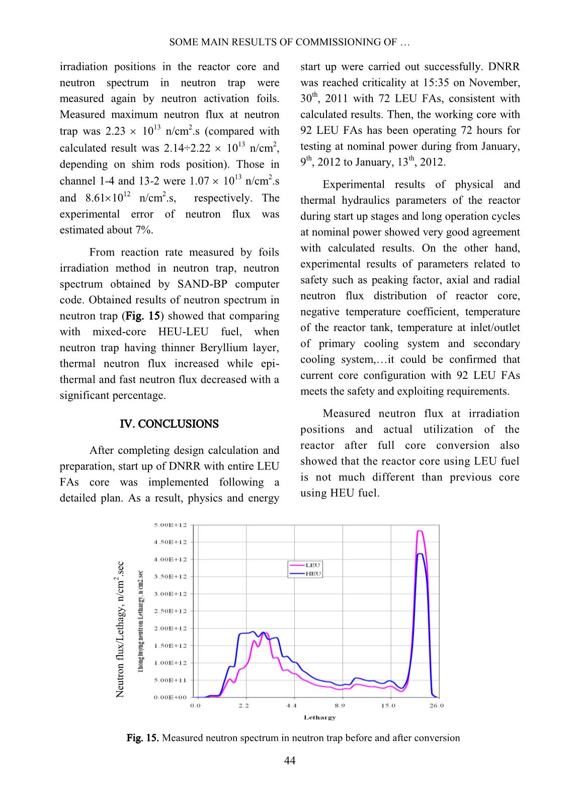 Some main results of commissioning of the Dalat research reactor with low enriched fuel trang 9