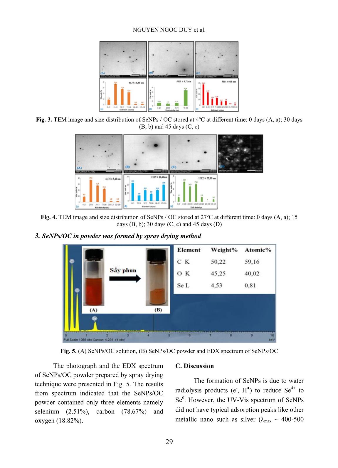 Study on the preparation of selenium nanoparticles by gamma Co-60 method and investigate the stability trang 4