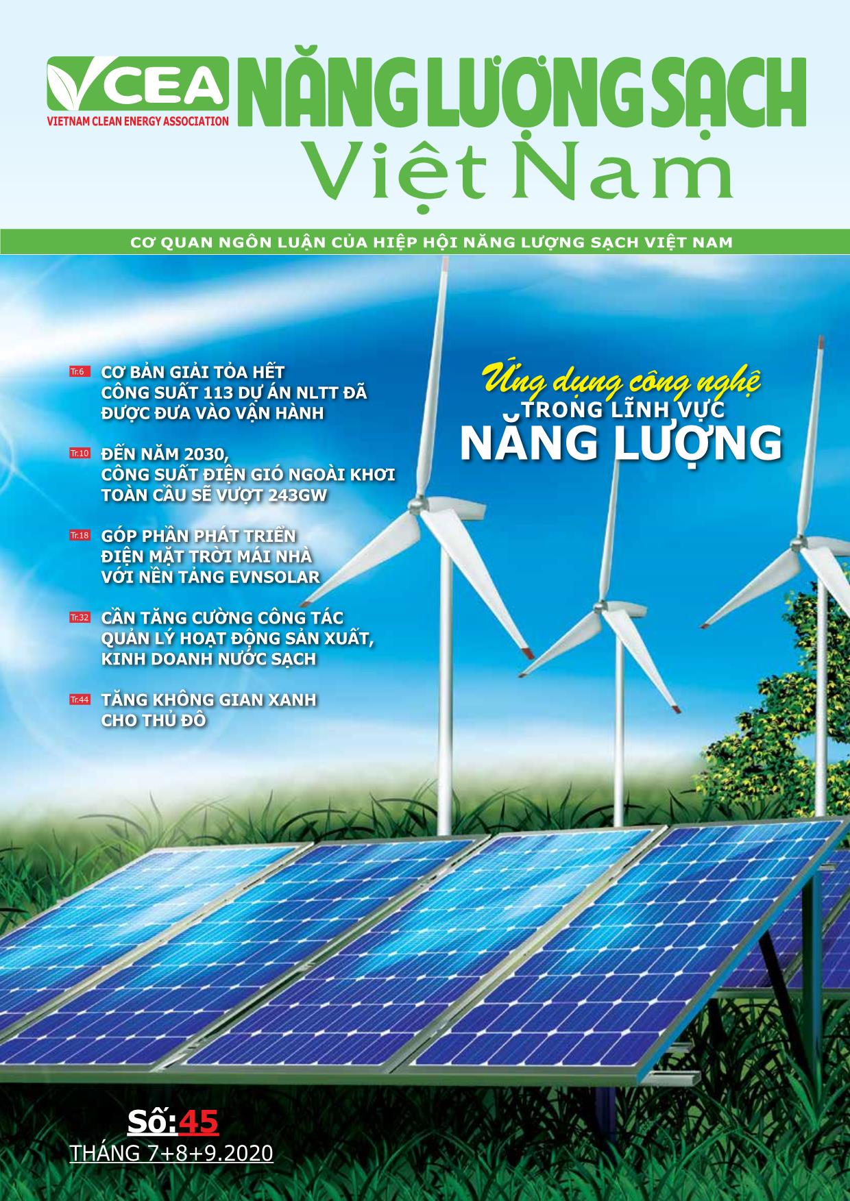 Tạp chí Năng lượng sạch Việt Nam - Số 45 - Tháng 7+8+9/2020 trang 1