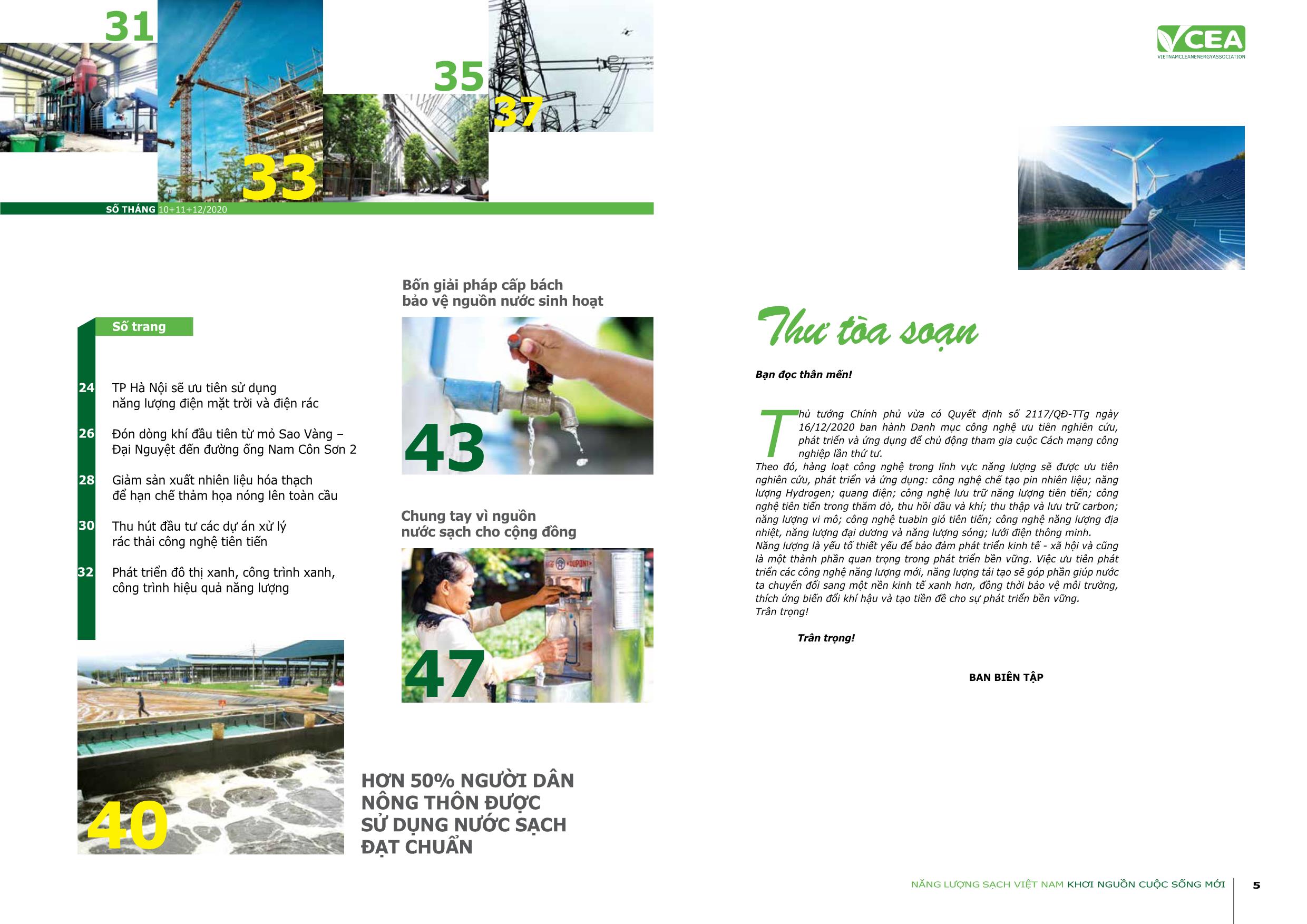 Tạp chí Năng lượng sạch Việt Nam - Số 46 - Tháng 10+11+12/2020 trang 3