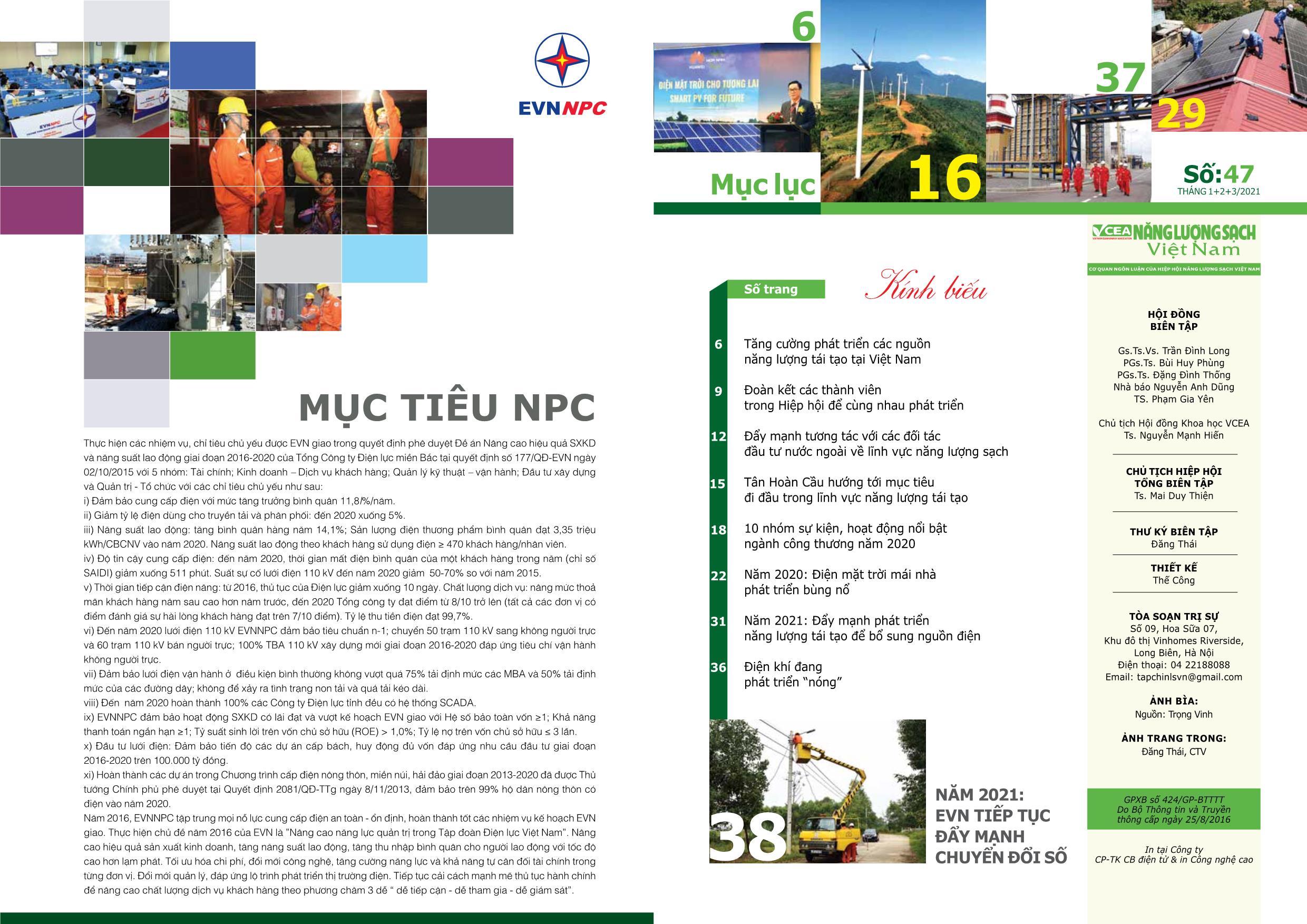 Tạp chí Năng lượng sạch Việt Nam - Số 47 - Tháng 1+2+3/2021 trang 2