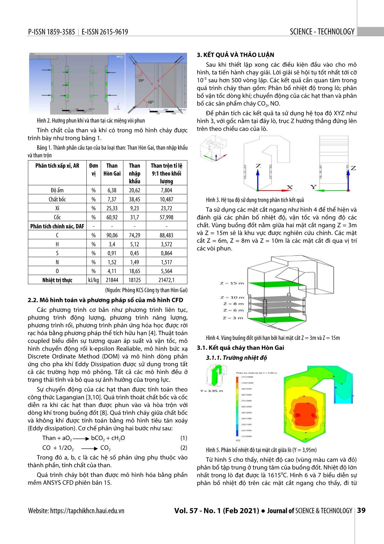 Ứng dụng mô phỏng số nghiên cứu quá trình cháy than trong lò hơi nhà máy nhiệt điện trang 2