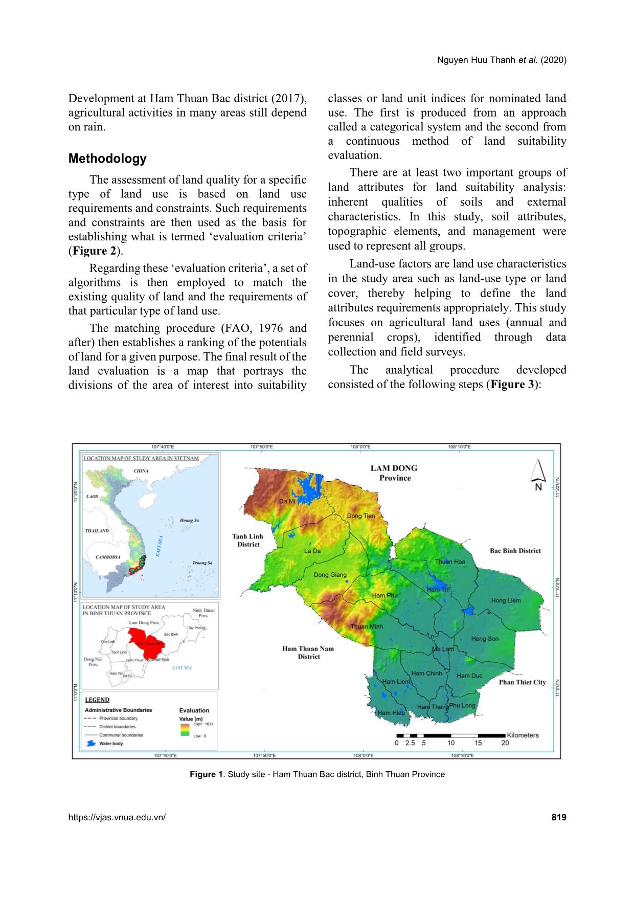 Assessment of Land Resources Potentials for Orientation of Agriculture Land Use in Ham Thuan Bac district, Binh Thuan province trang 3