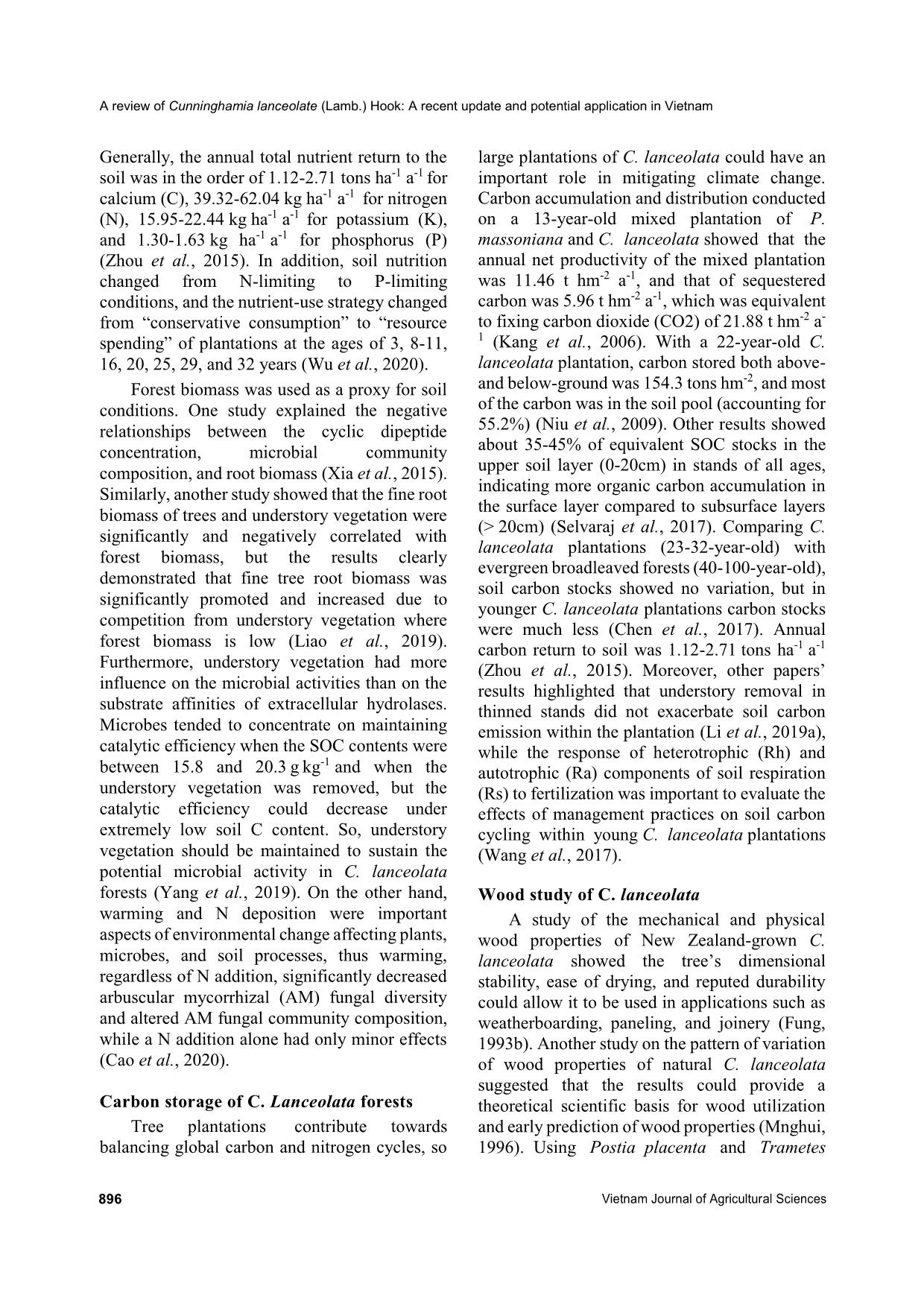 A review of cunninghamia lanceolata (Lamb.) Hook: A recent update and potential application in Vietnam trang 5