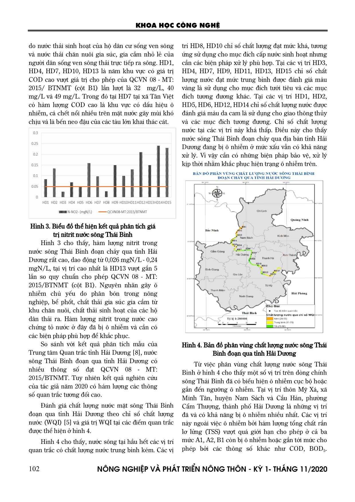 Đánh giá chất lượng nước sông Thái Bình đoạn chảy qua tỉnh Hải Dương, năm 2020 trang 6