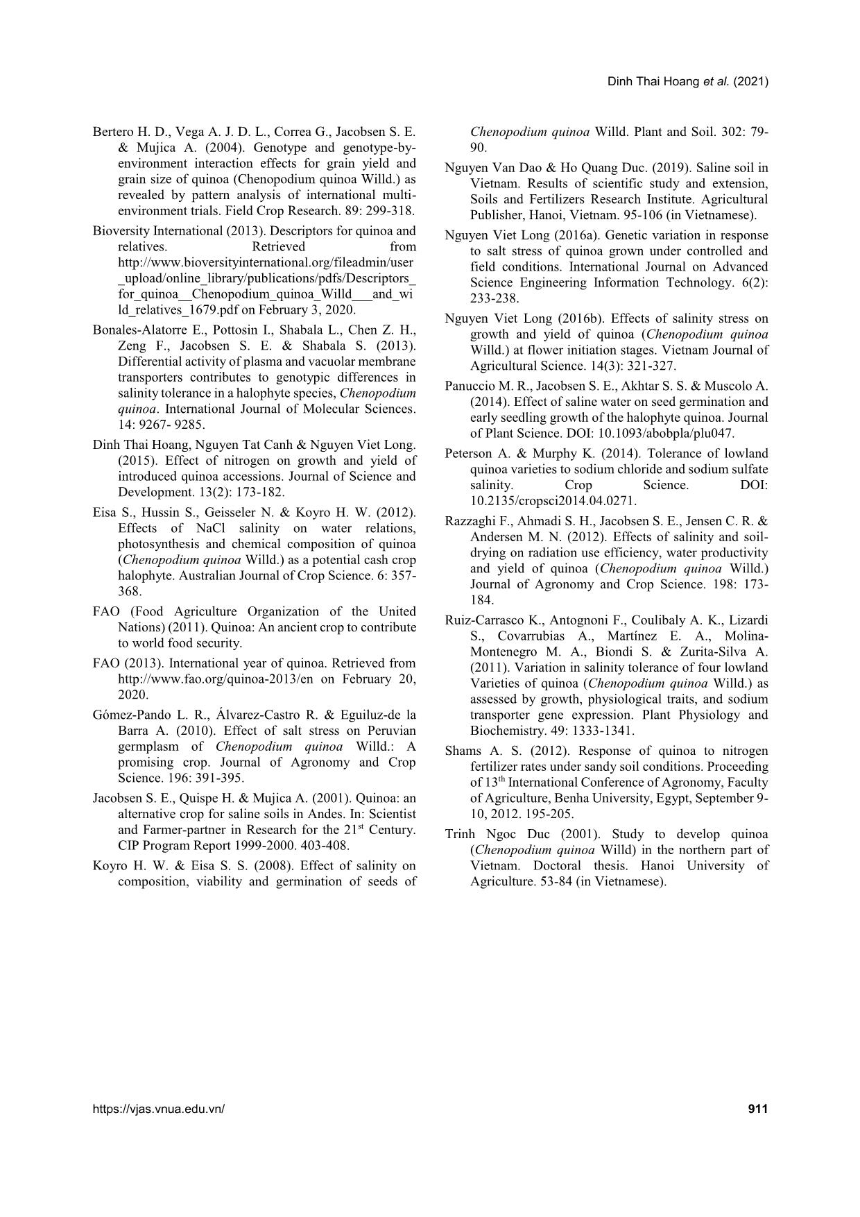 Effects of nitrogen application on the growth and yield of quinoa under saline conditions in Northern Vietnam trang 9