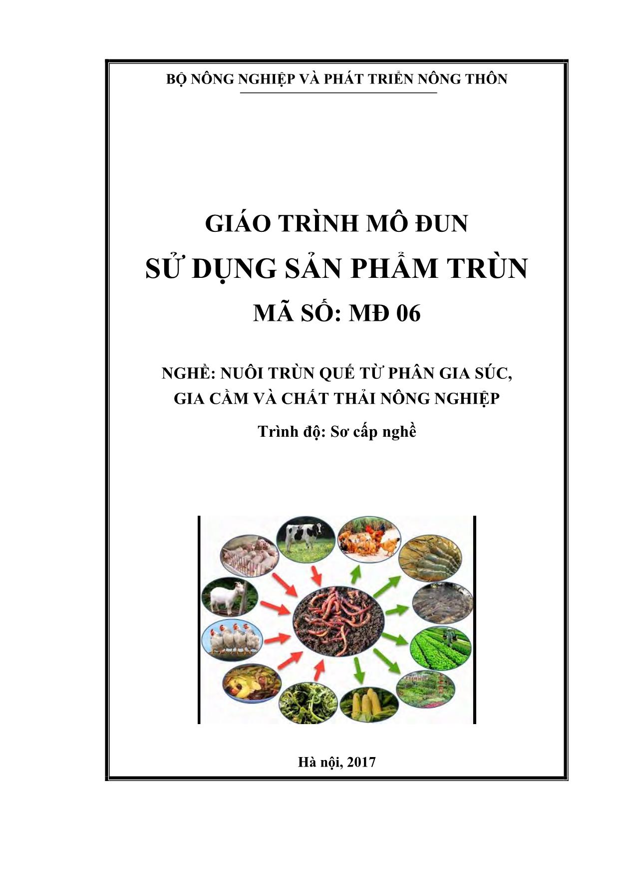 Giáo trình mô đun Sử dụng sản phẩm trùn trang 1