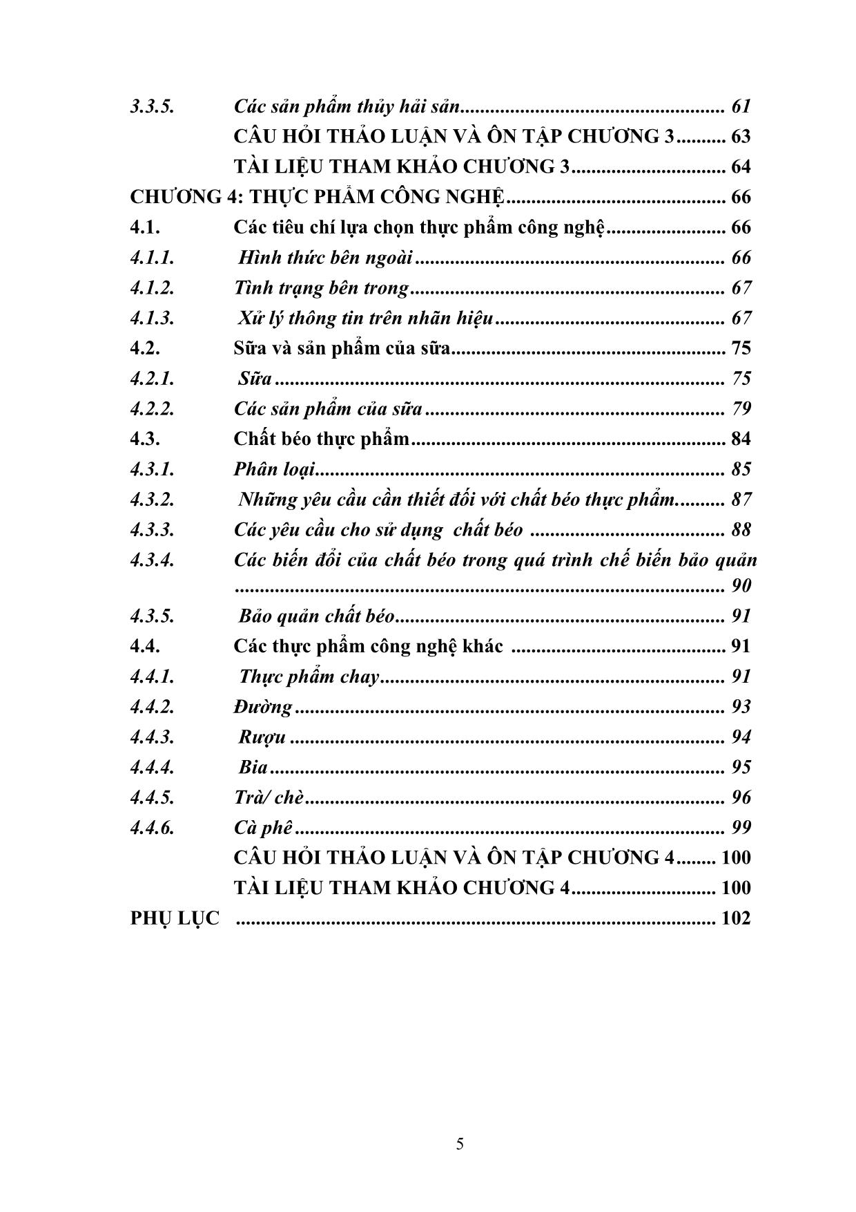 Giáo trình Thương phẩm hàng thực phẩm trang 5