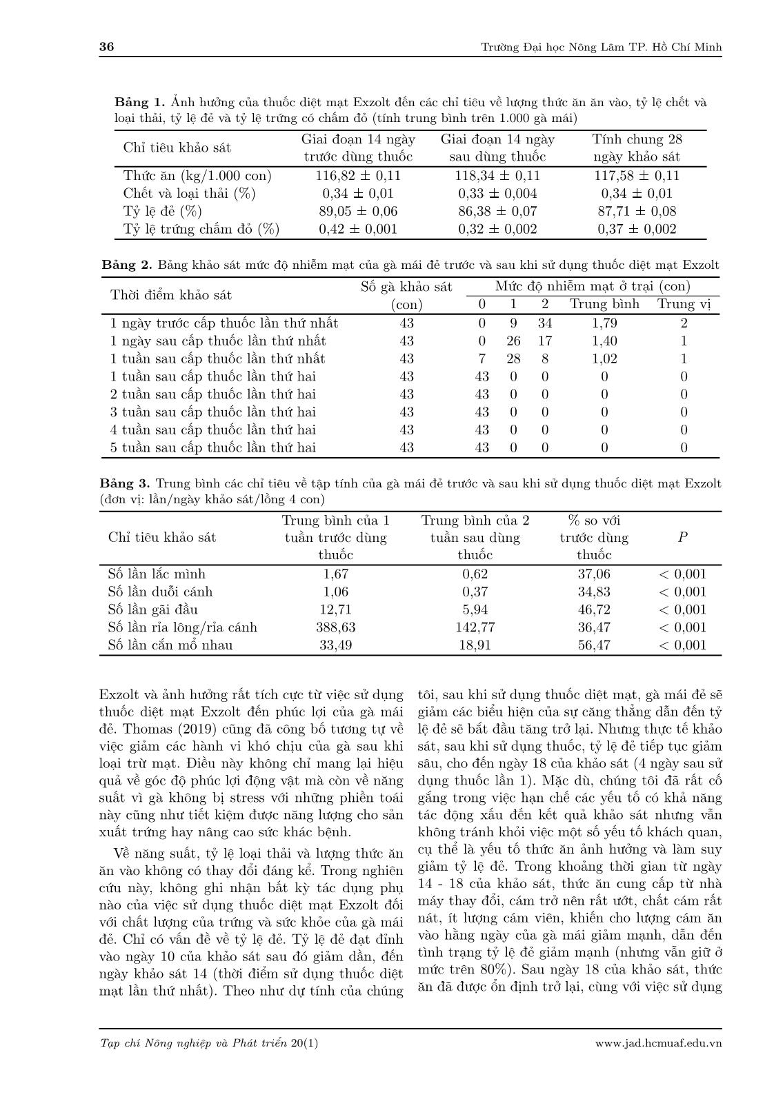 Efficacy of fluralaner in drinking water in controlling mite and improving welfare in laying hens trang 6