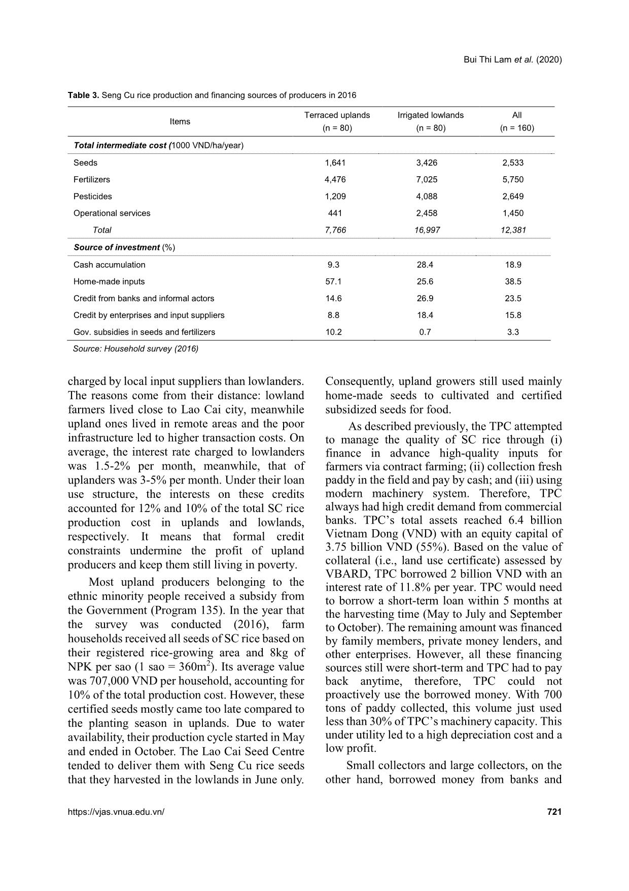 Improving agricultural value chain financing: A case study of Seng Cu rice chain in Lao Cai province, Vietnam trang 10