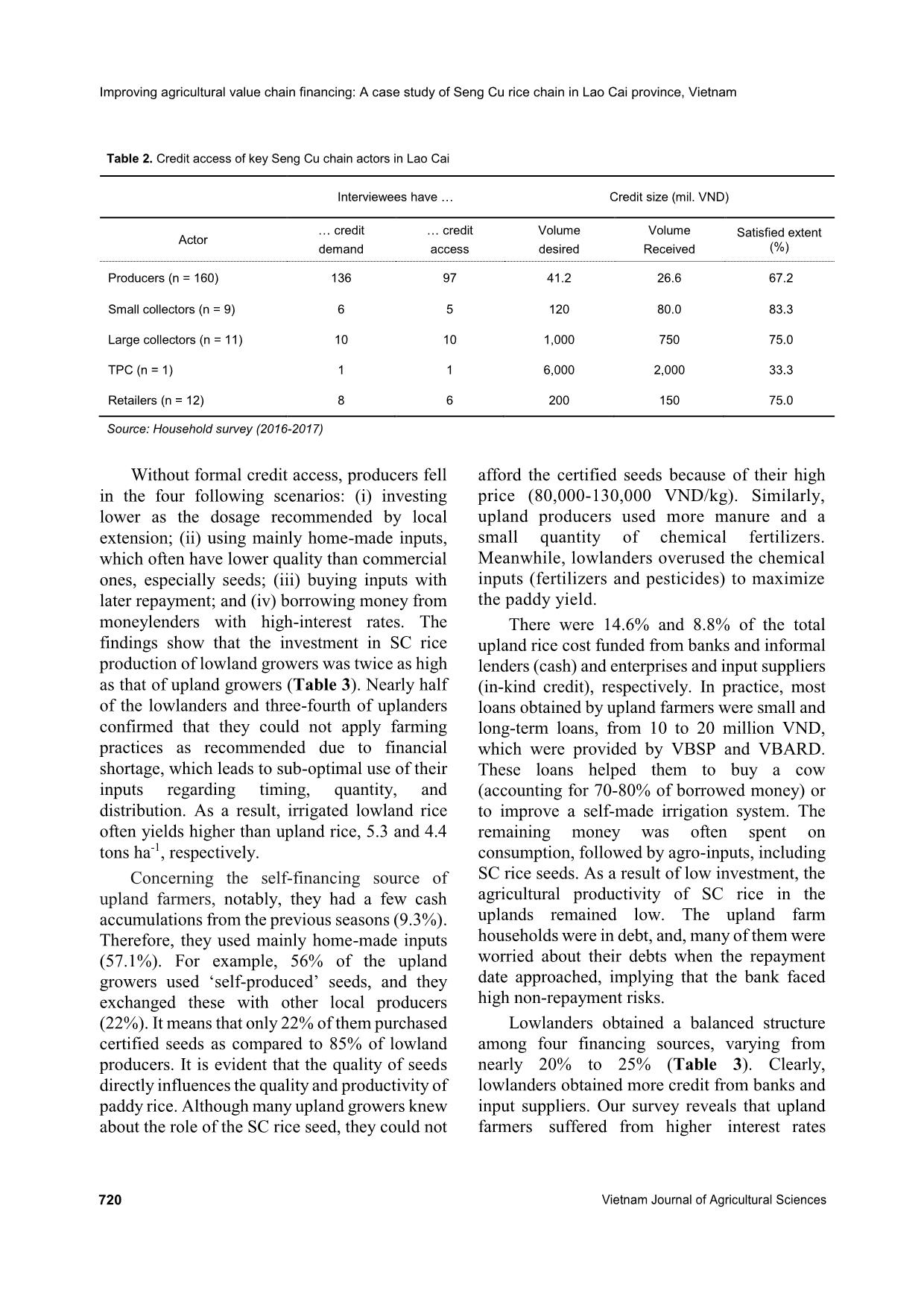 Improving agricultural value chain financing: A case study of Seng Cu rice chain in Lao Cai province, Vietnam trang 9