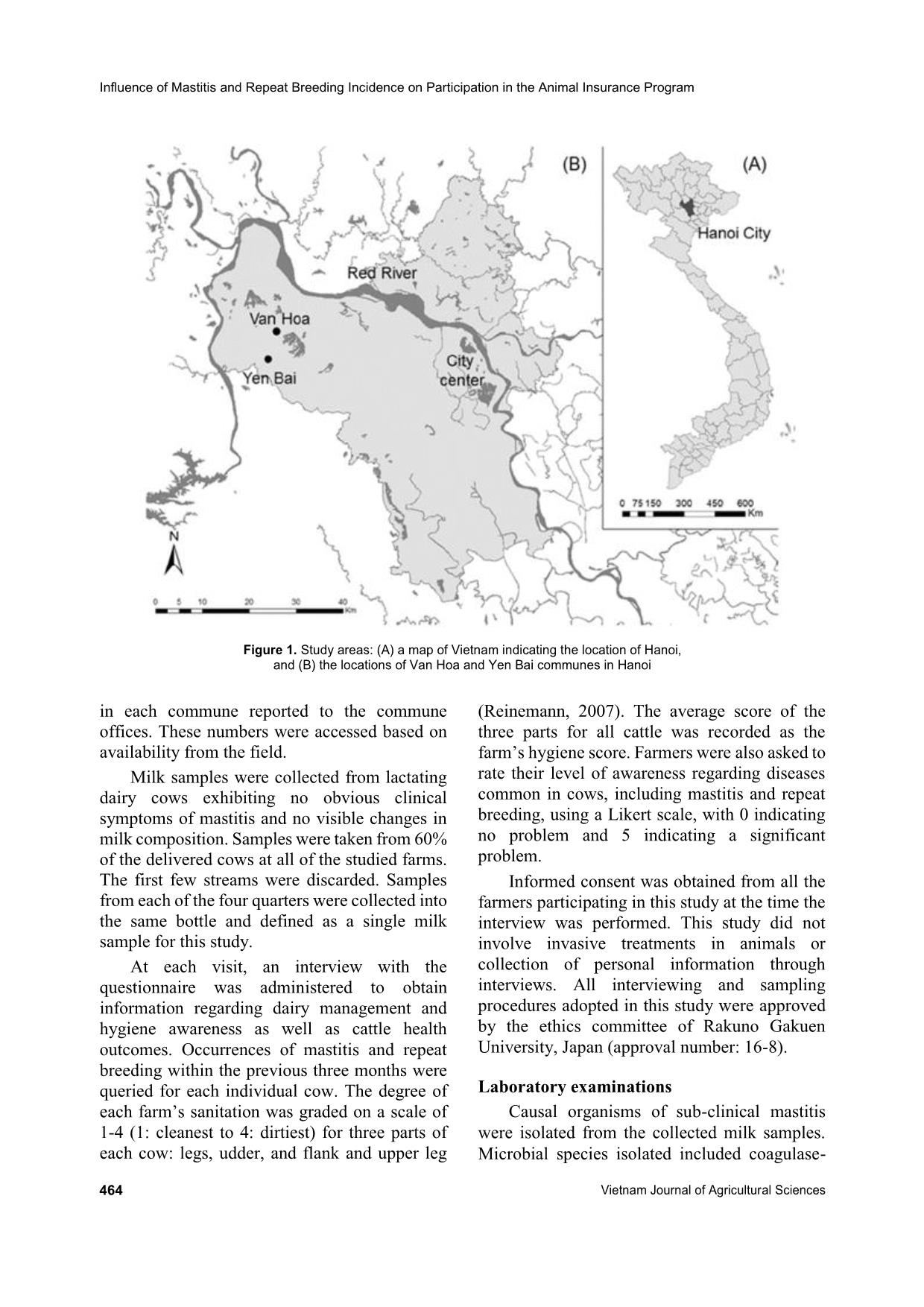 Influence of mastitis and repeat breeding incidence on participation in the animal insurance program for dairy farmers in Ba Vi, Hanoi, Vietnam trang 4