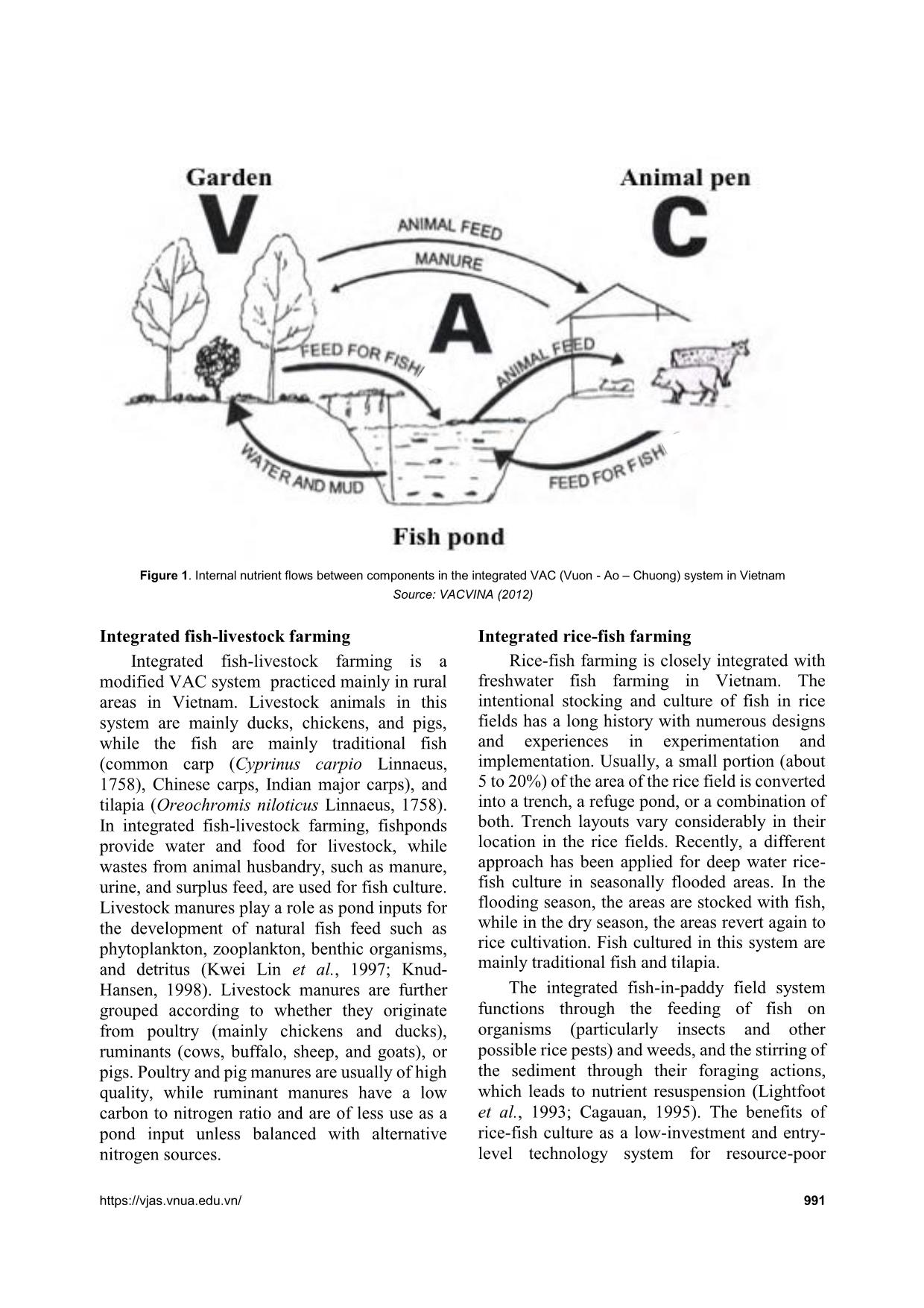 Integrated agriculture-aquaculture farming systems in Vietnam: The status quo and future perspectives trang 3