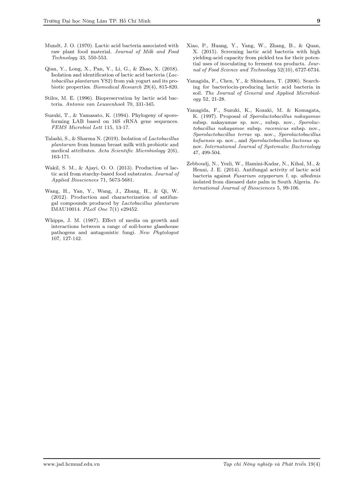 Phân lập và xác định vi khuẩn lactic từ đất trồng rau tại Đà Lạt, Lâm Đồng trang 9