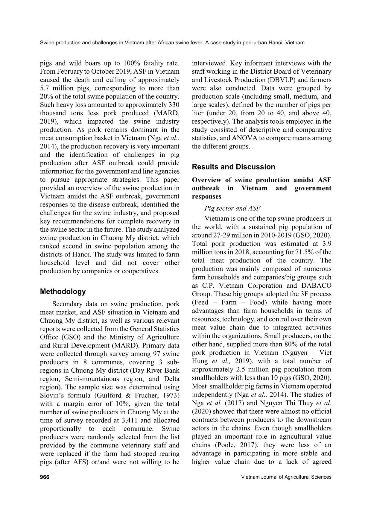 Swine production and challenges in Vietnam after african swine fever: A case study in Peri-Urban Hanoi, Vietnam trang 2