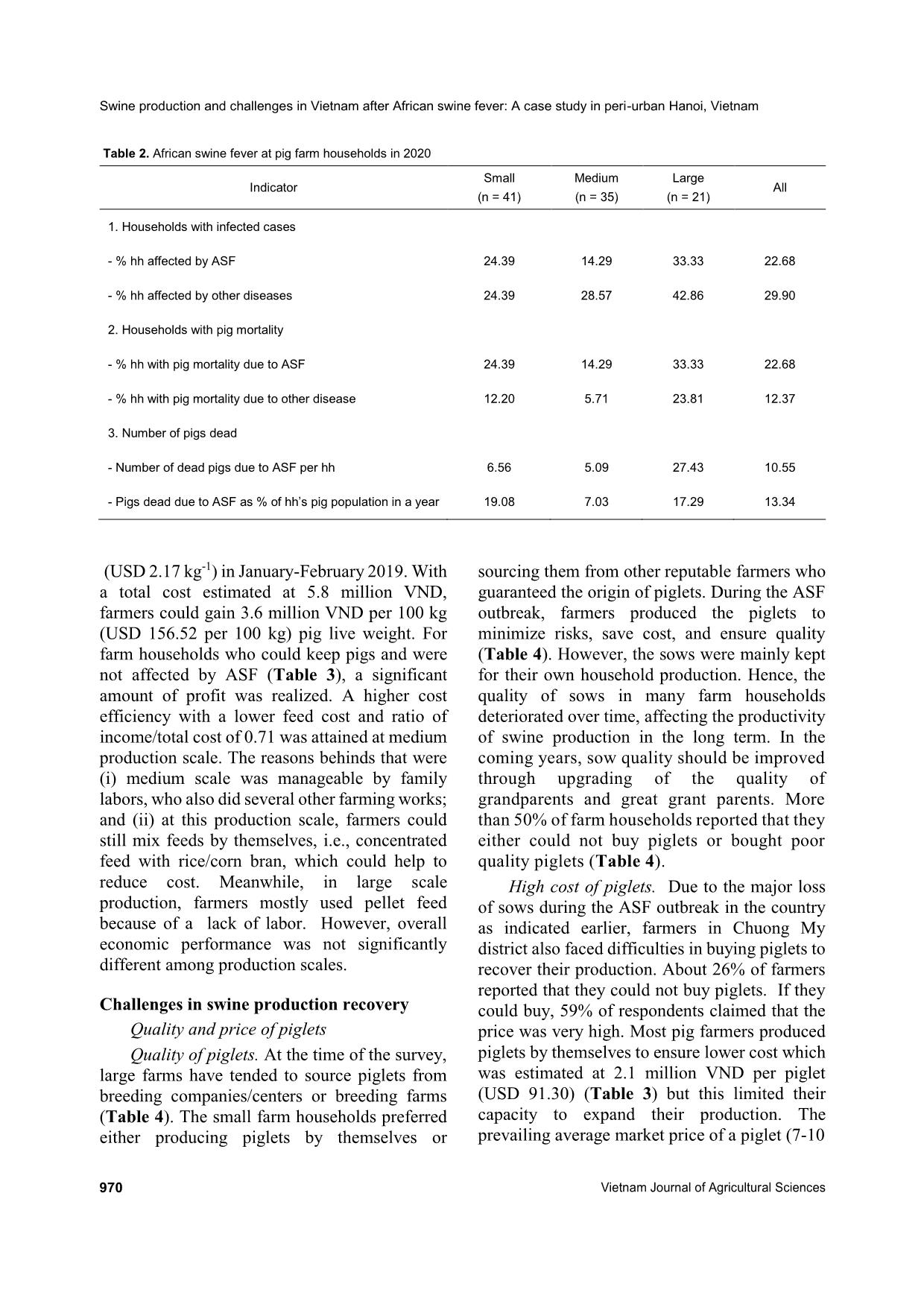 Swine production and challenges in Vietnam after african swine fever: A case study in Peri-Urban Hanoi, Vietnam trang 6