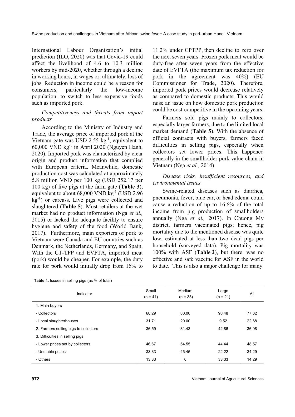 Swine production and challenges in Vietnam after african swine fever: A case study in Peri-Urban Hanoi, Vietnam trang 8