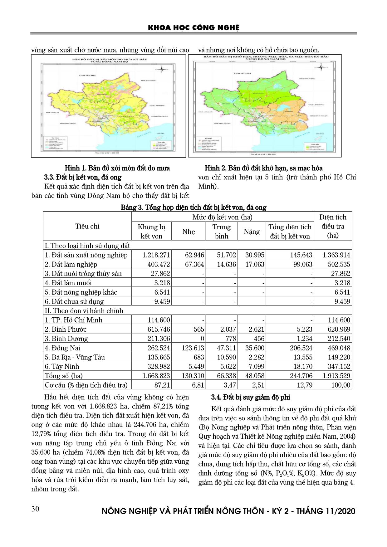 Thực trạng thoái hóa đất vùng Đông Nam Bộ trang 4