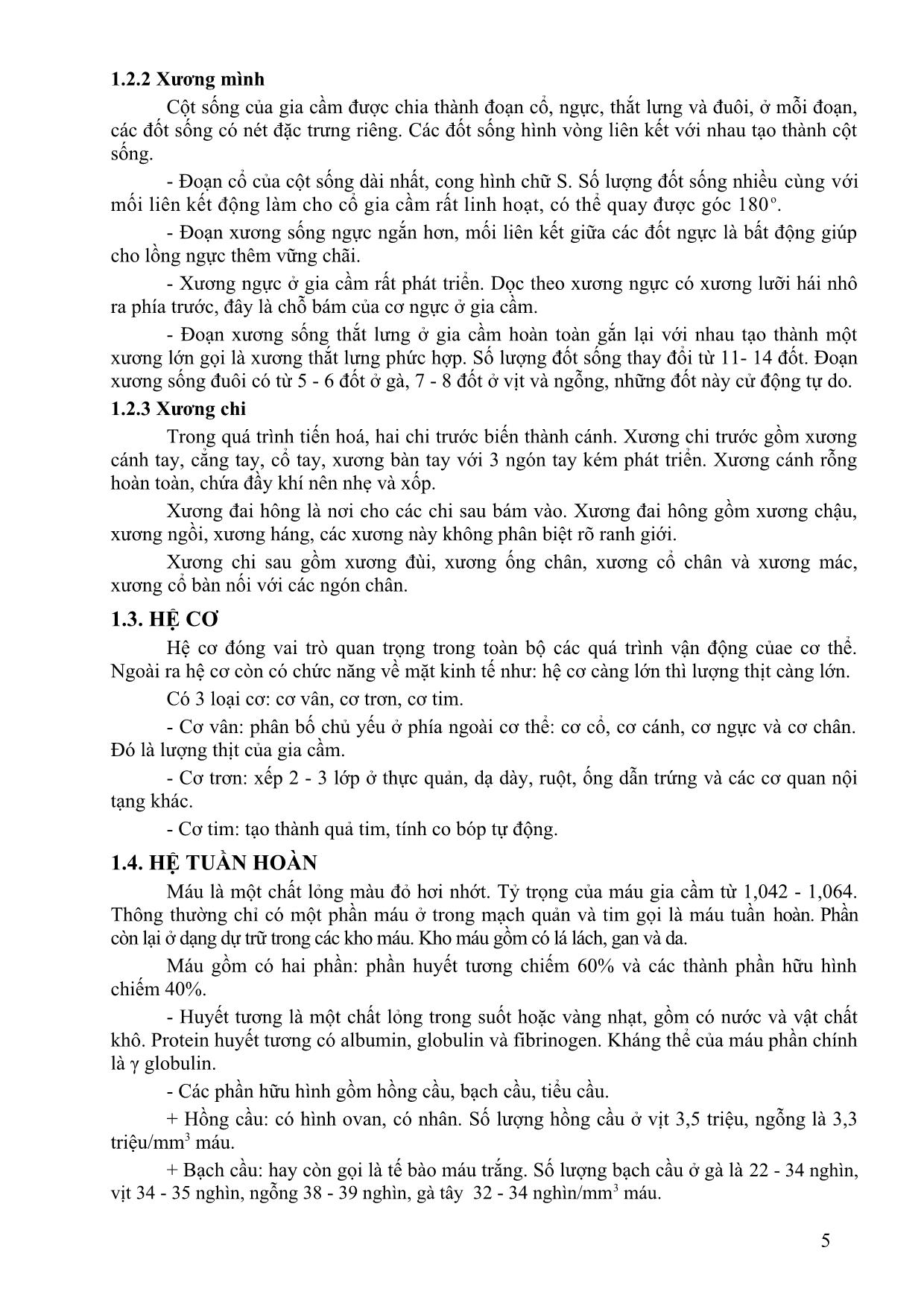 Bài giảng Chăn nuôi gia cầm (Mới) trang 4