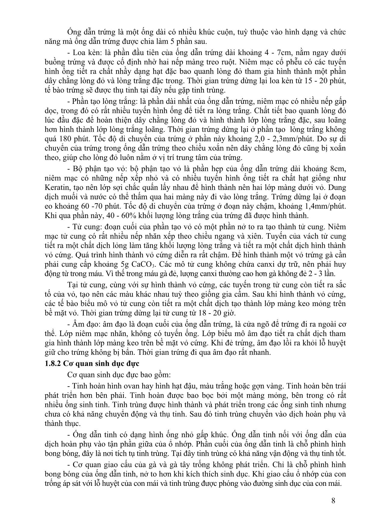 Bài giảng Chăn nuôi gia cầm (Mới) trang 7