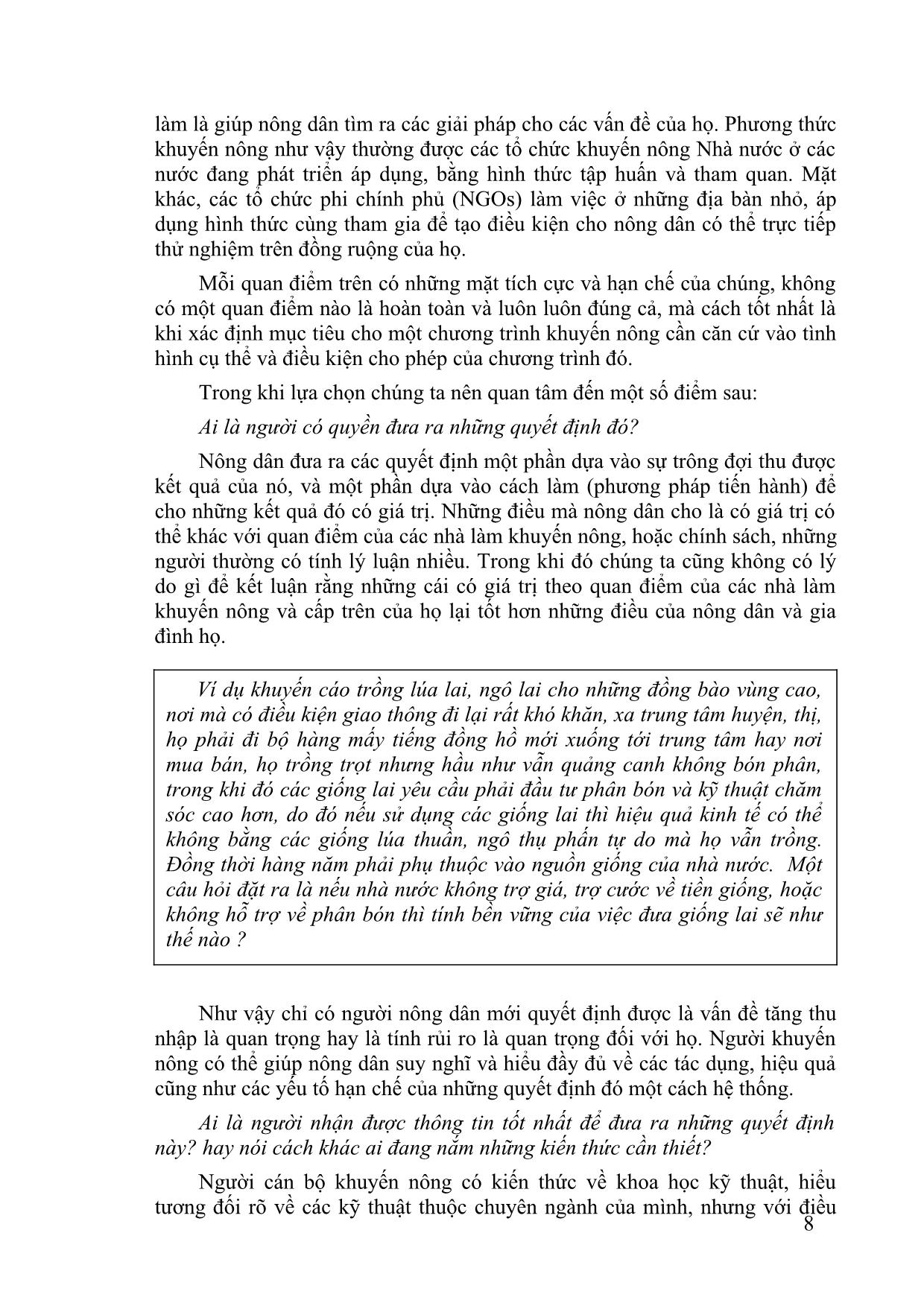 Bài giảng Khuyến nông - Phạm Thạch trang 8