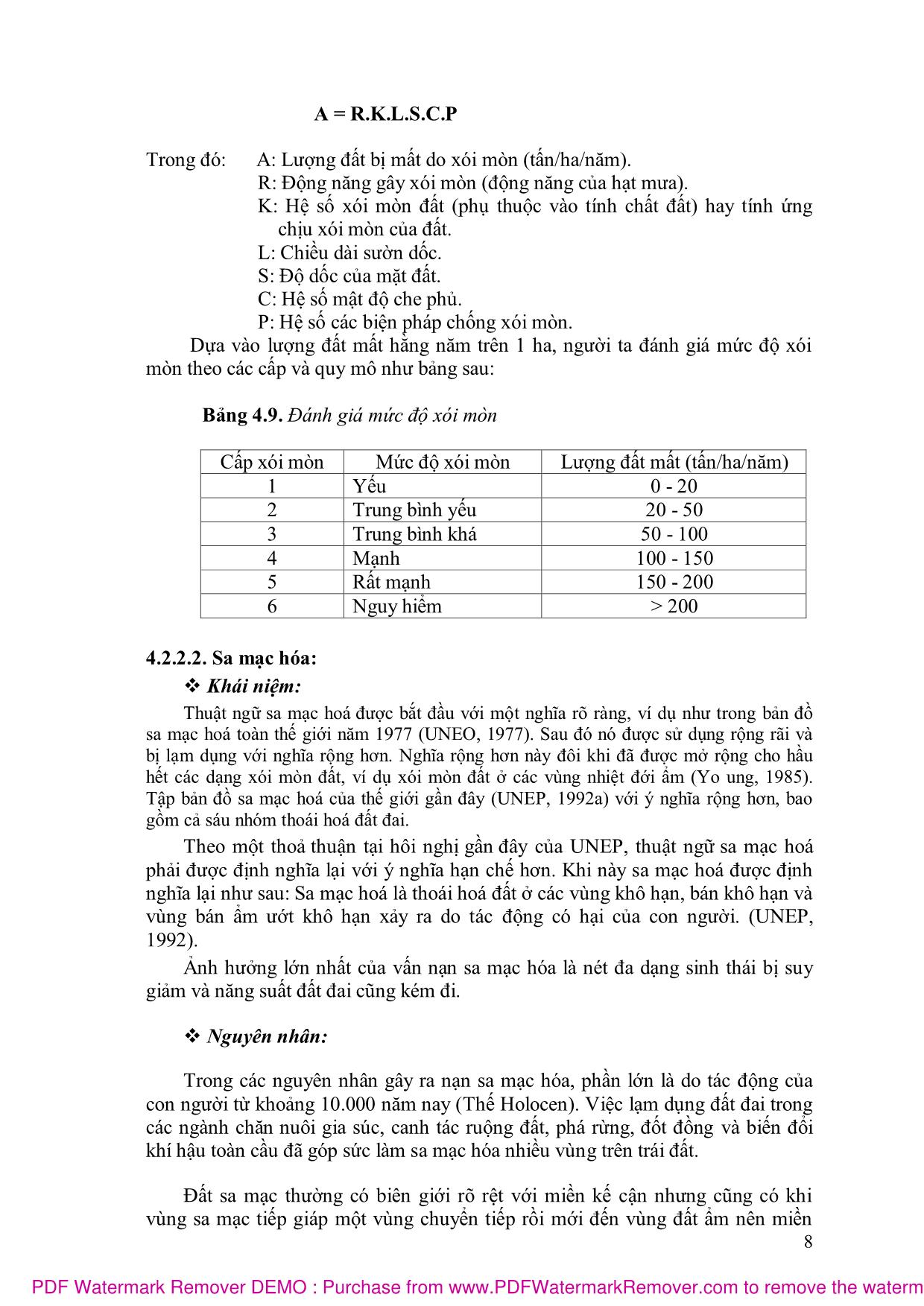 Bài giảng Suy thoái và phục hồi đất (Phần 2) - Lê Đình Huy trang 8