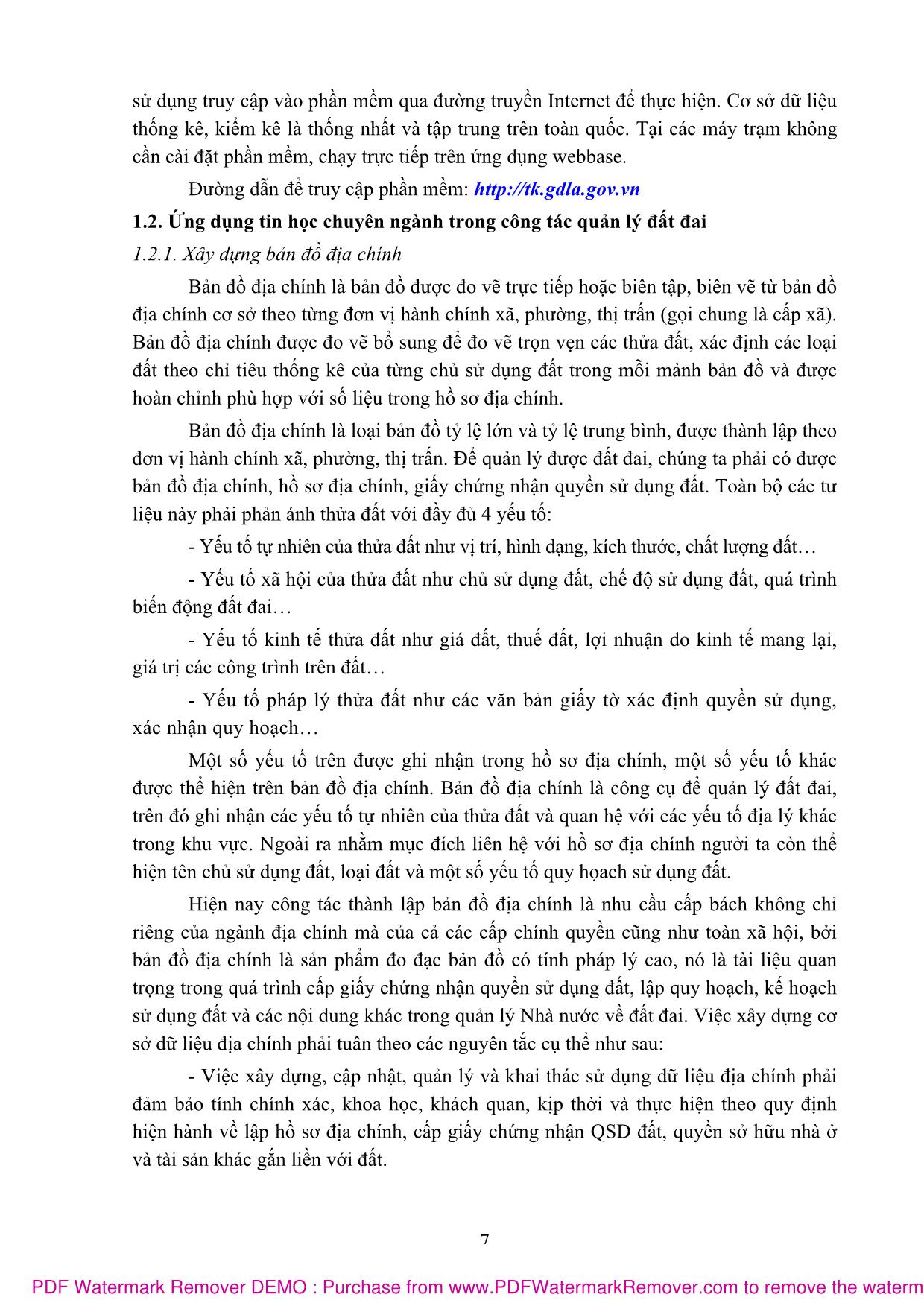 Bài giảng Tin học chuyên ngành Quản lý đất đai (Phần 1) - Trương Đỗ Minh Phượng trang 10