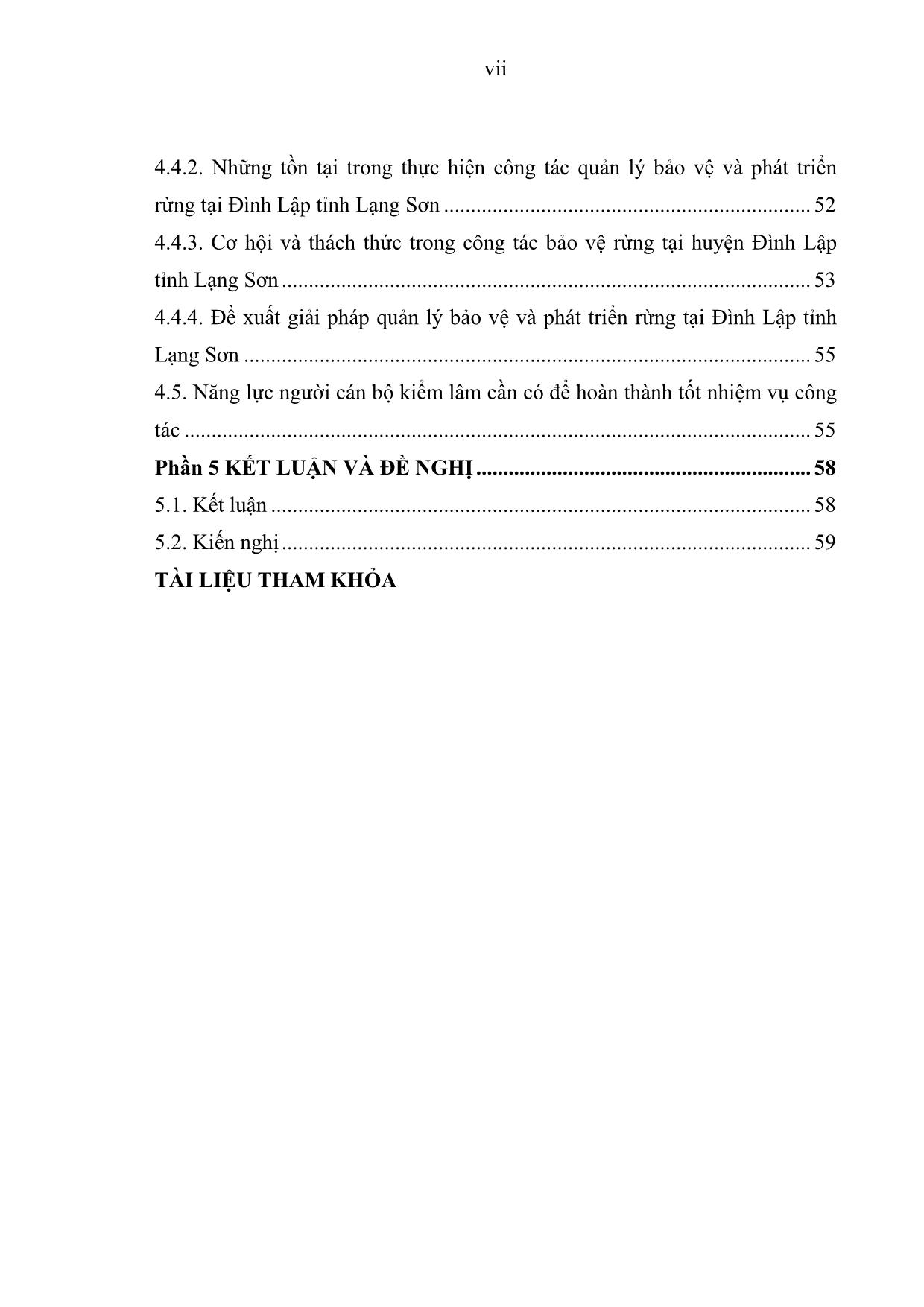 Khóa luận Công tác quản lý bảo vệ và phát triển rừng của kiểm lâm địa bàn tại Hạt kiểm lâm Đình Lập, tỉnh Lạng Sơn trang 9