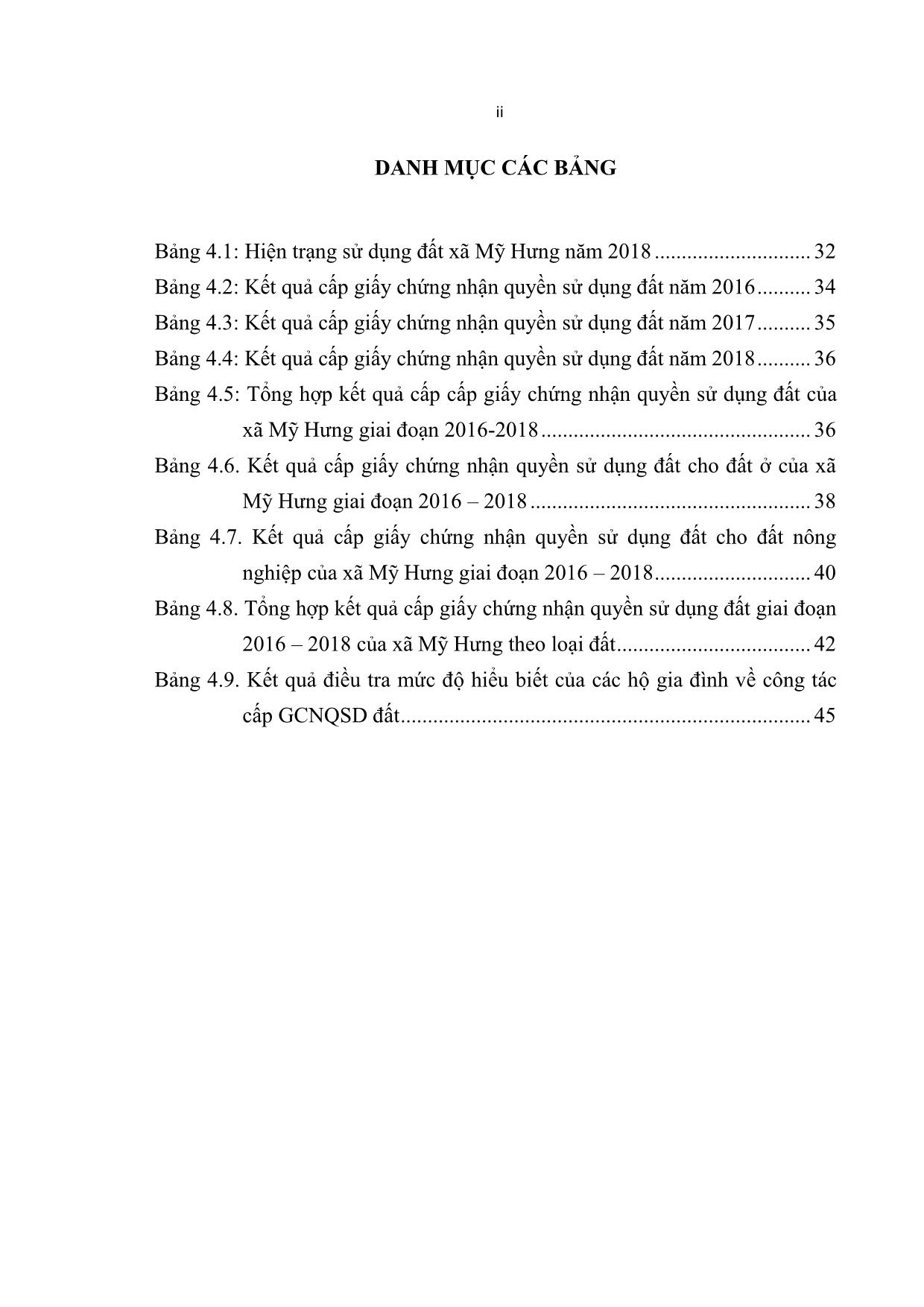 Khóa luận Đánh giá công tác cấp giấy chứng nhận quyền sử dụng đất trên địa bàn xã Mỹ Hưng, huyện Thanh Oai, thành phố Hà Nội giai đoạn 2016-2018 trang 4