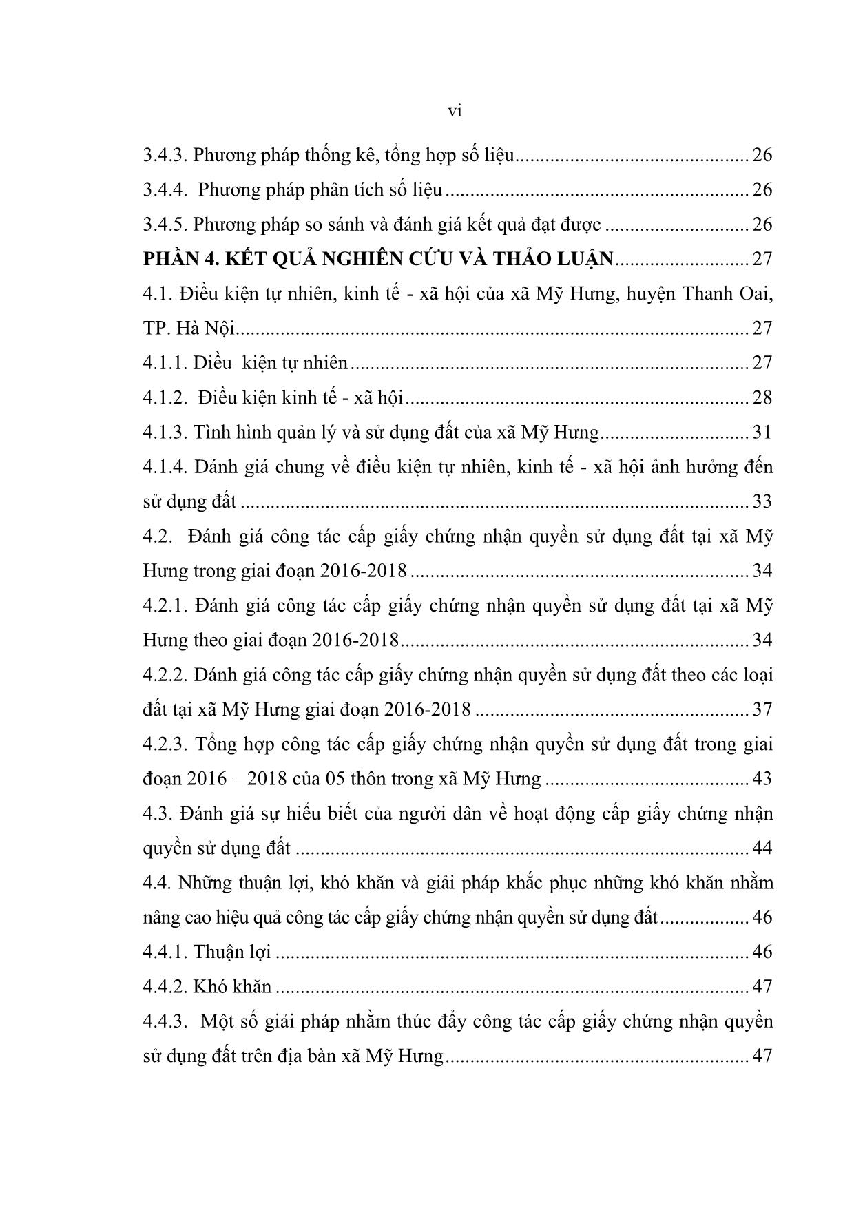 Khóa luận Đánh giá công tác cấp giấy chứng nhận quyền sử dụng đất trên địa bàn xã Mỹ Hưng, huyện Thanh Oai, thành phố Hà Nội giai đoạn 2016-2018 trang 8