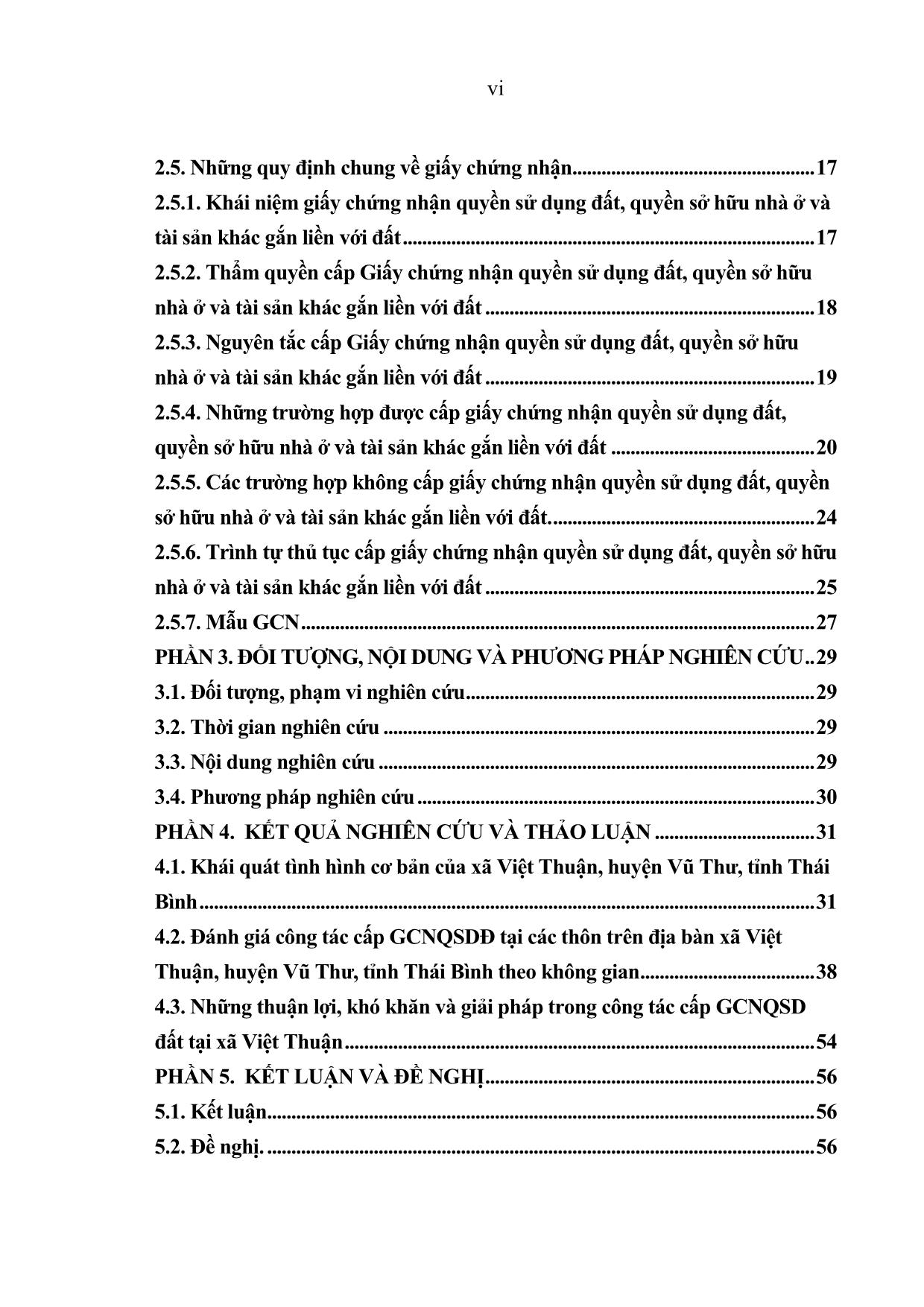 Khóa luận Đánh giá công tác cấp giấy chứng nhận quyền sử dụng đất tại xã Việt Thuận, huyện Vũ Thư tỉnh Thái Bình năm 2018 trang 8
