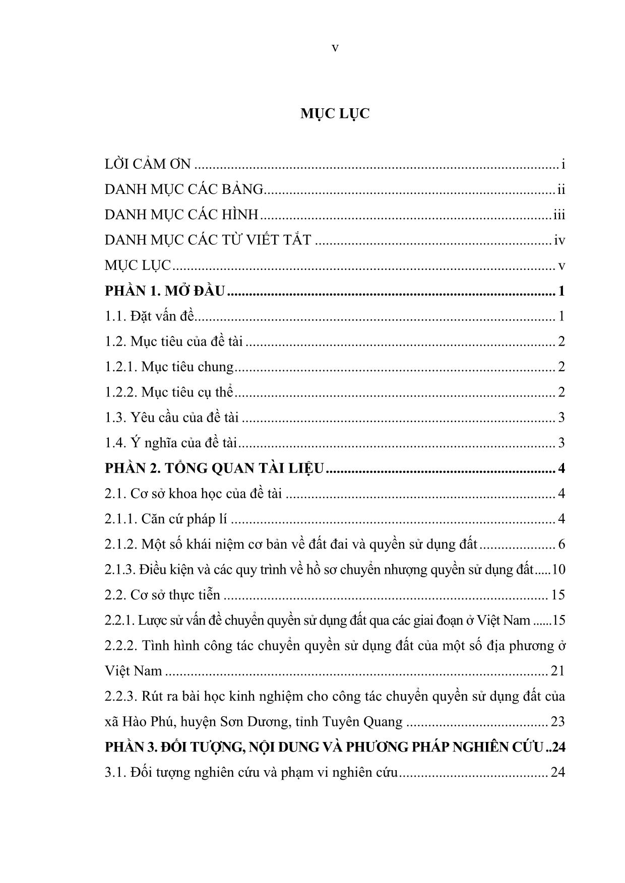 Khóa luận Đánh giá công tác chuyển quyền sử dụng đất trên địa bàn xã Hào Phú - Huyện Sơn Dương tỉnh Tuyên Quang giai đoạn 2016 tháng 6/2018 trang 7