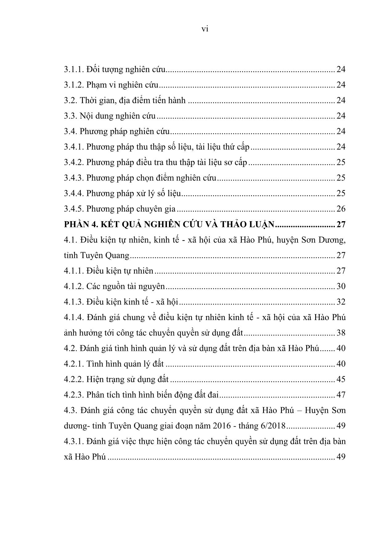 Khóa luận Đánh giá công tác chuyển quyền sử dụng đất trên địa bàn xã Hào Phú - Huyện Sơn Dương tỉnh Tuyên Quang giai đoạn 2016 tháng 6/2018 trang 8