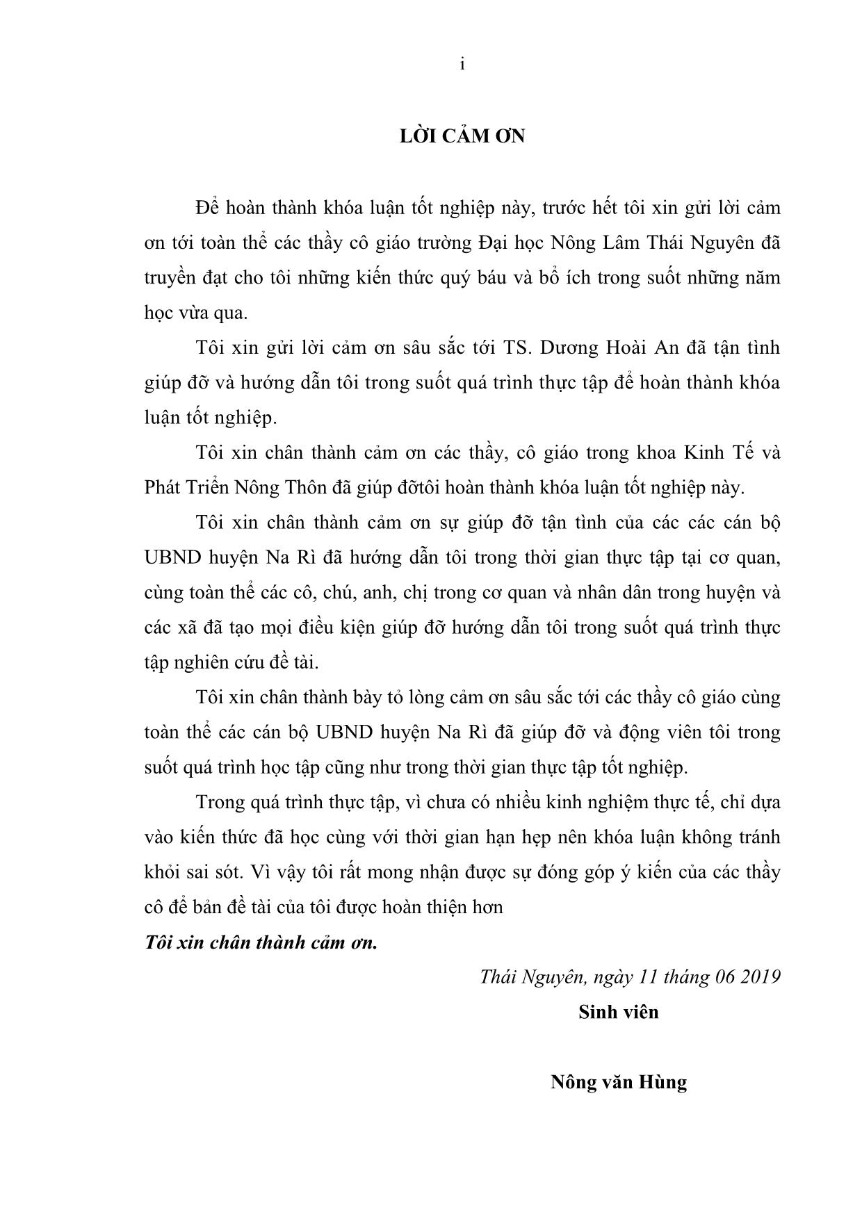 Khóa luận Đánh giá hiệu quả kinh tế một số hộ trồng dong riềng tại bàn huyện Na Rì, Tỉnh Bắc Kạn trang 3