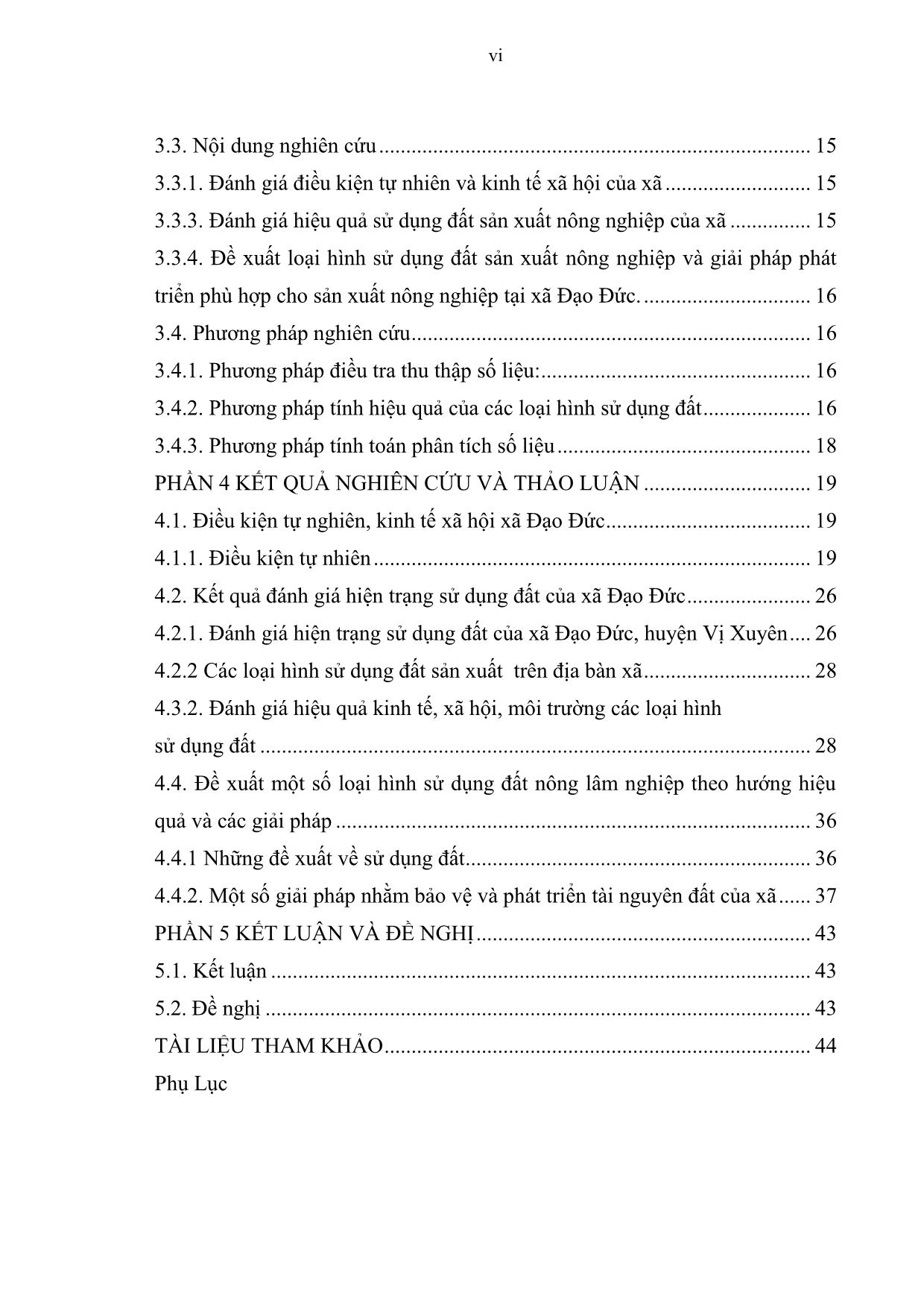 Khóa luận Đánh giá hiệu quả sử dụng đất sản xuất nông nghiệp trên địa bàn xã Đạo Đức, huyện Vị Xuyên, tỉnh Hà Giang trang 8