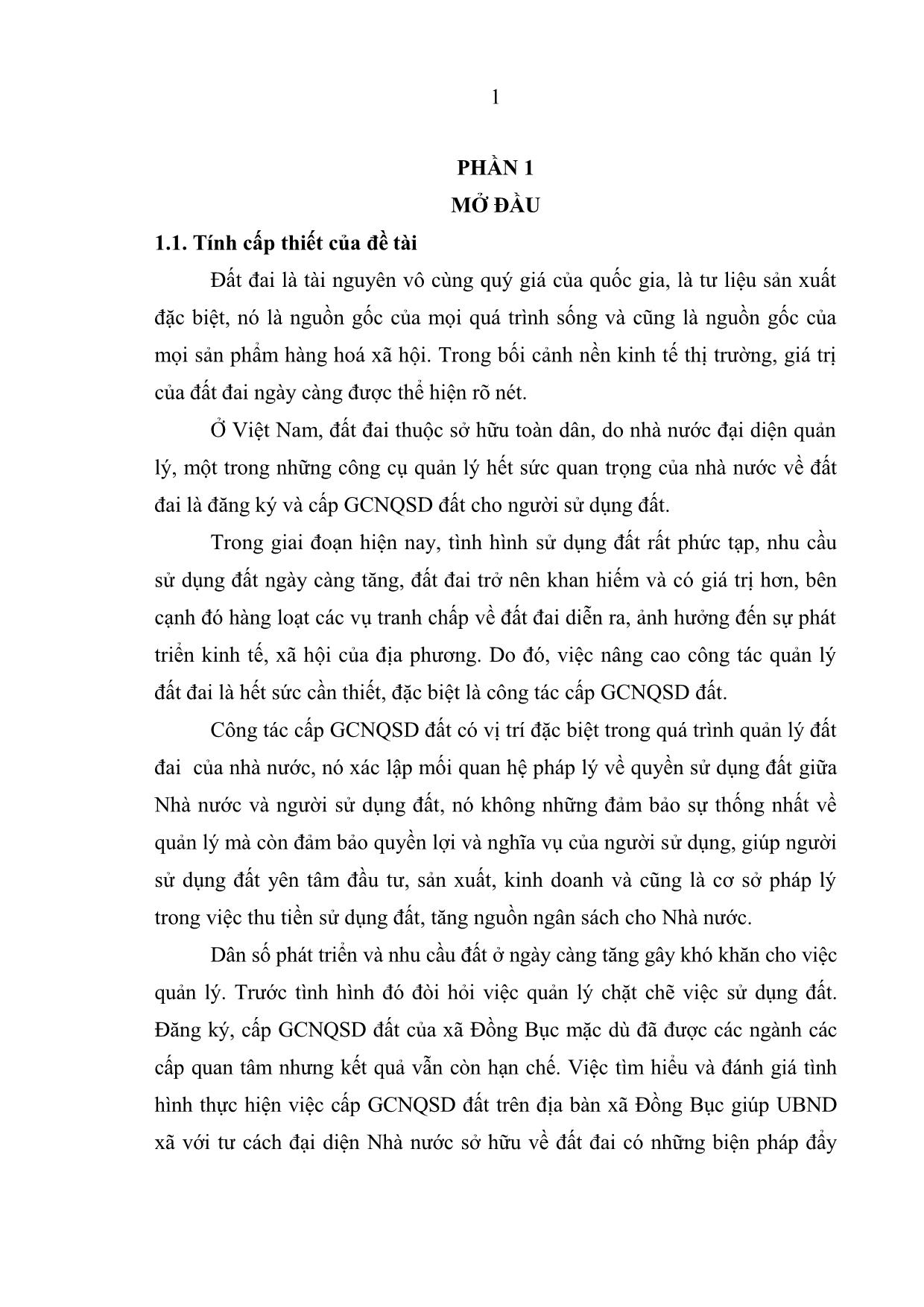 Khóa luận Đánh giá kết quả cấp giấy chứng nhận quyền sử dụng đất trên địa bàn xã Đồng Bục, huyện Lộc Bình, tỉnh Lạng Sơn giai đoạn 2016-2018 trang 10